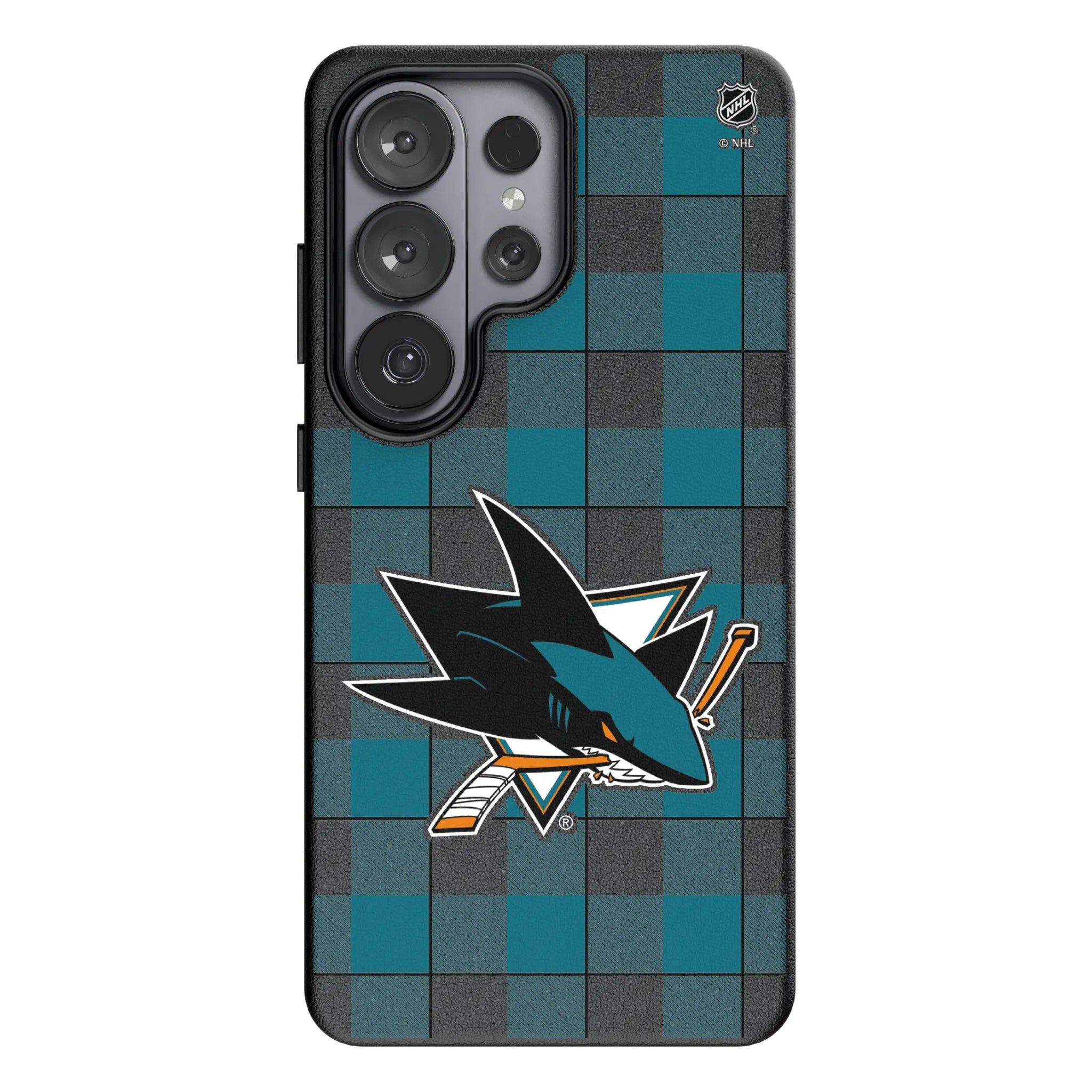 San Jose Sharks Plaid Galaxy MagSafe Compatible Phone Case for Samsung Galaxy#Device_Galaxy S26 Ultra