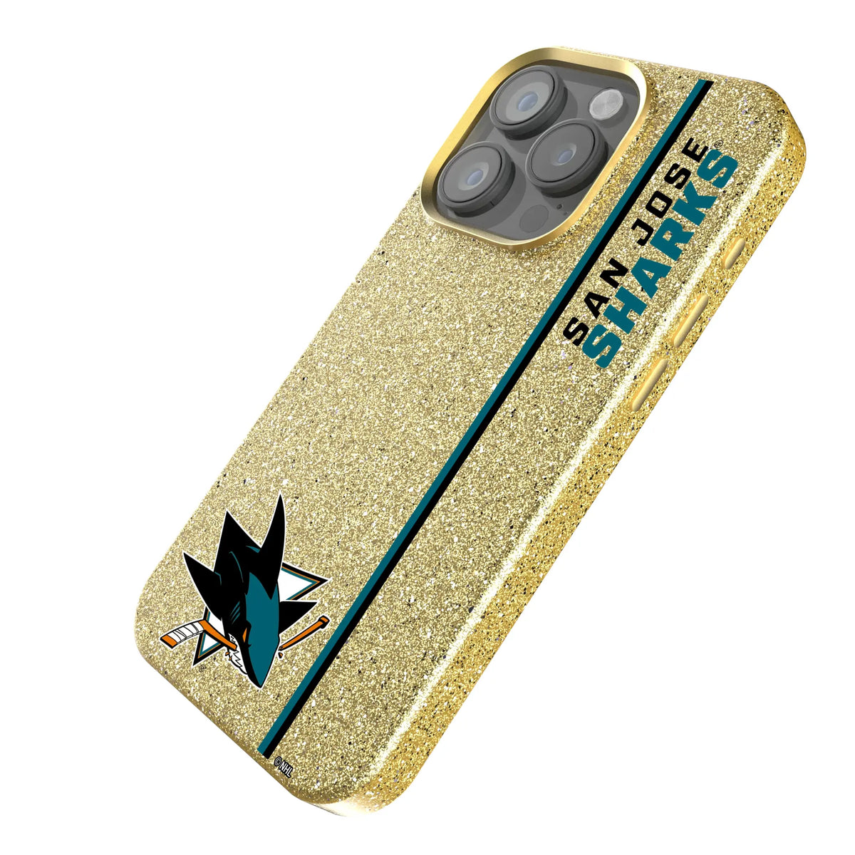 San Jose Sharks Sidebar iPhone Bling Phone Case for Apple iPhone - Isometric View