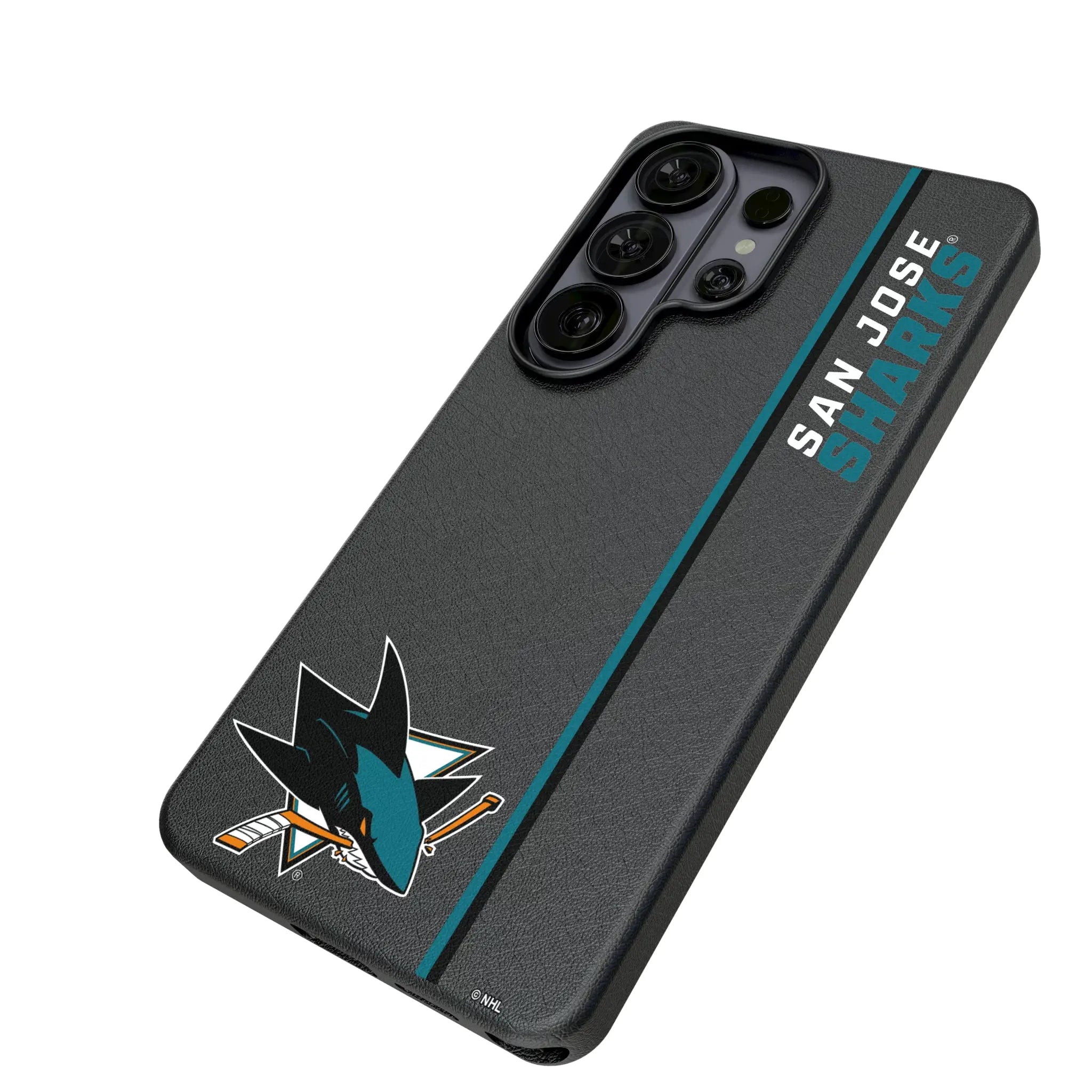 San Jose Sharks Sidebar Galaxy MagSafe Compatible Phone Case for Samsung Galaxy - Isometric View#Device_Galaxy S26 Ultra