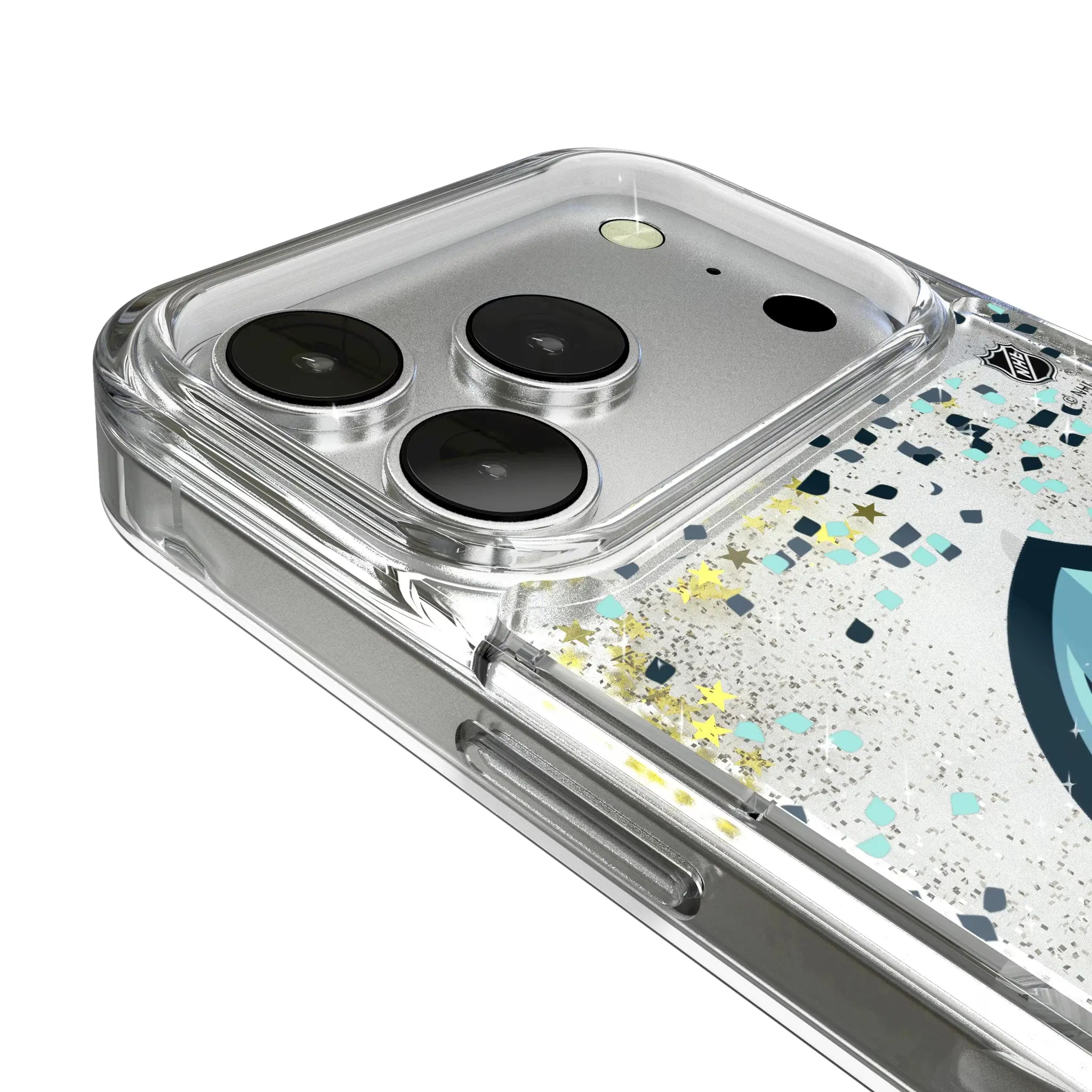 Seattle Kraken Confetti iPhone Glitter Phone Case for Apple iPhone - Detail
