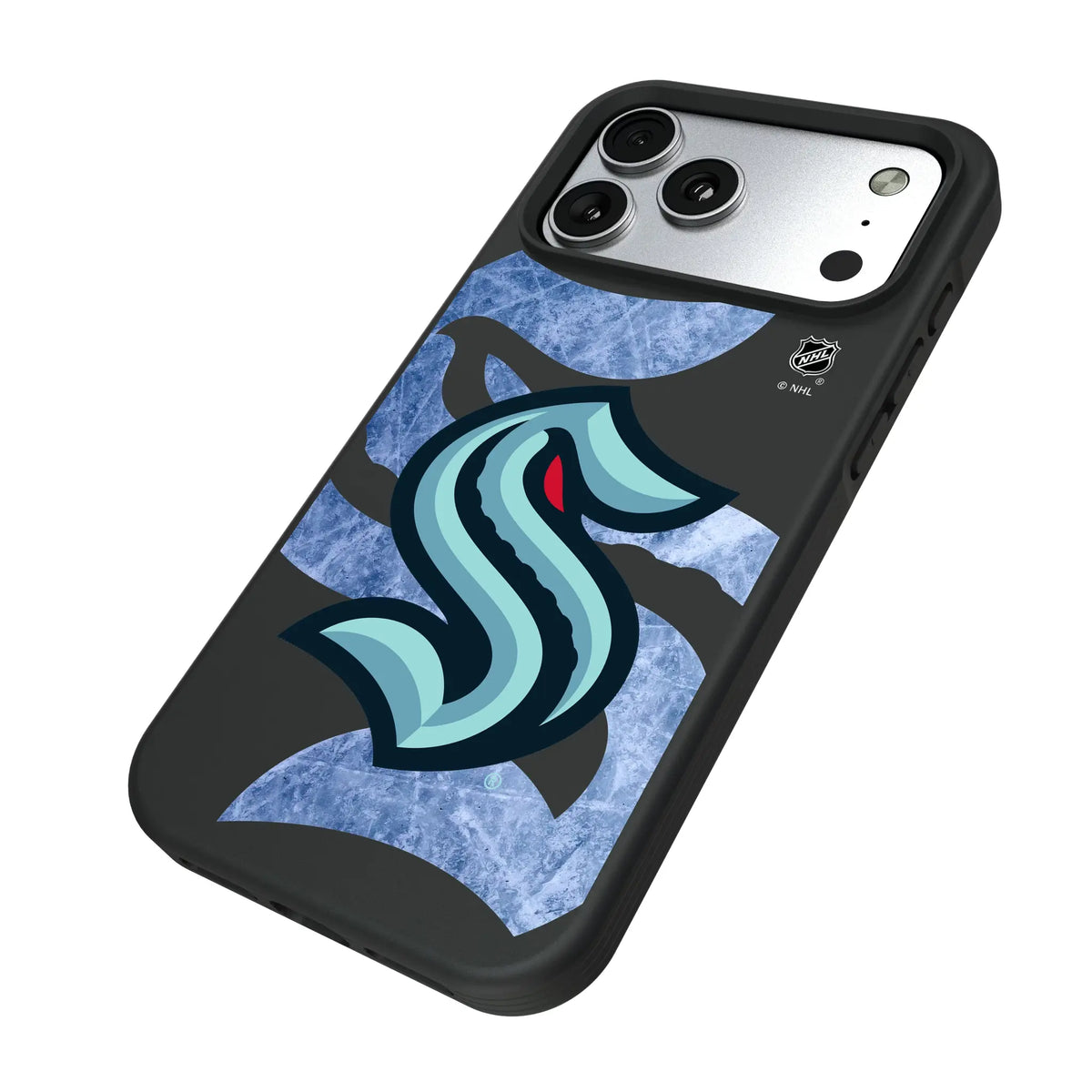 Seattle Kraken Ice Tilt iPhone Bump Phone Case for Apple iPhone - Isometric View#Device_iPhone 17 Pro Max