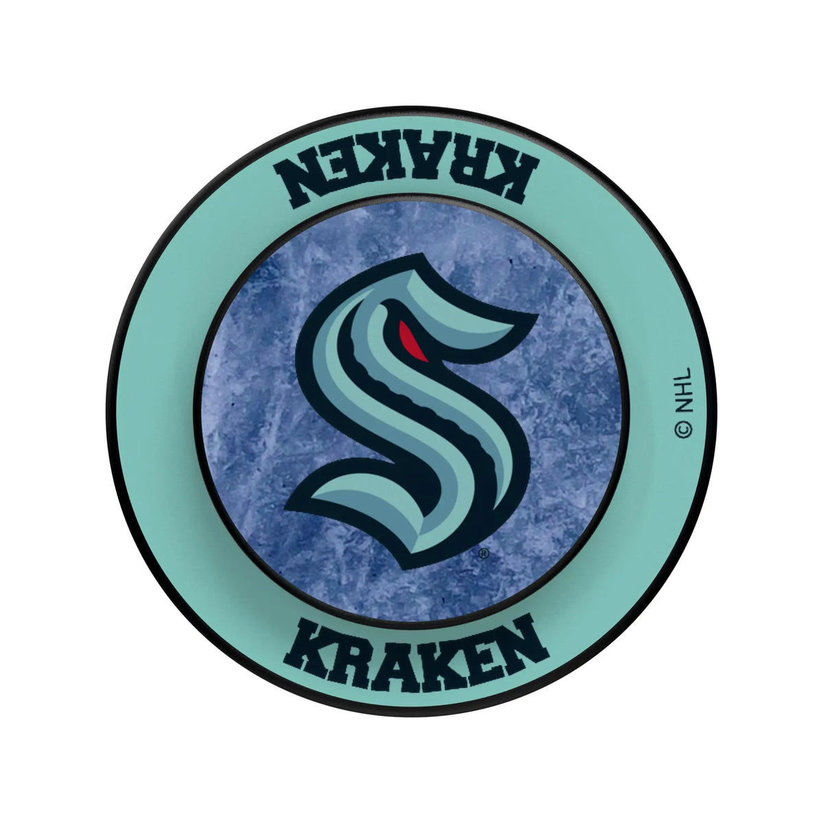 Seattle Kraken Ice Wordmark Popsockets Round Magnetic