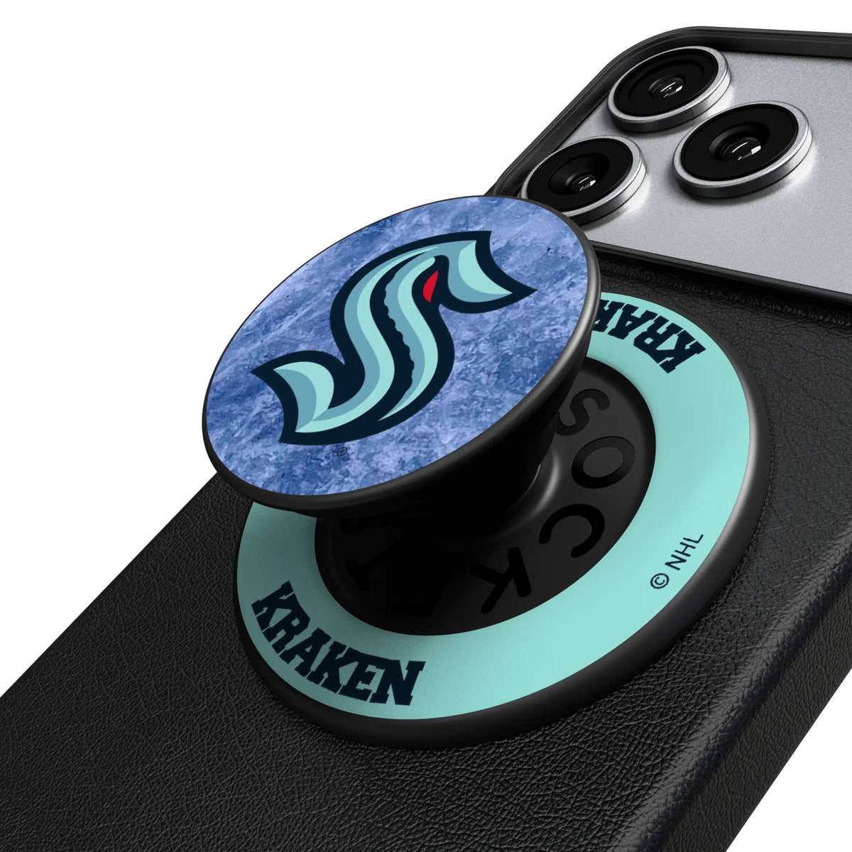 Seattle Kraken Ice Wordmark Popsockets Round Magnetic