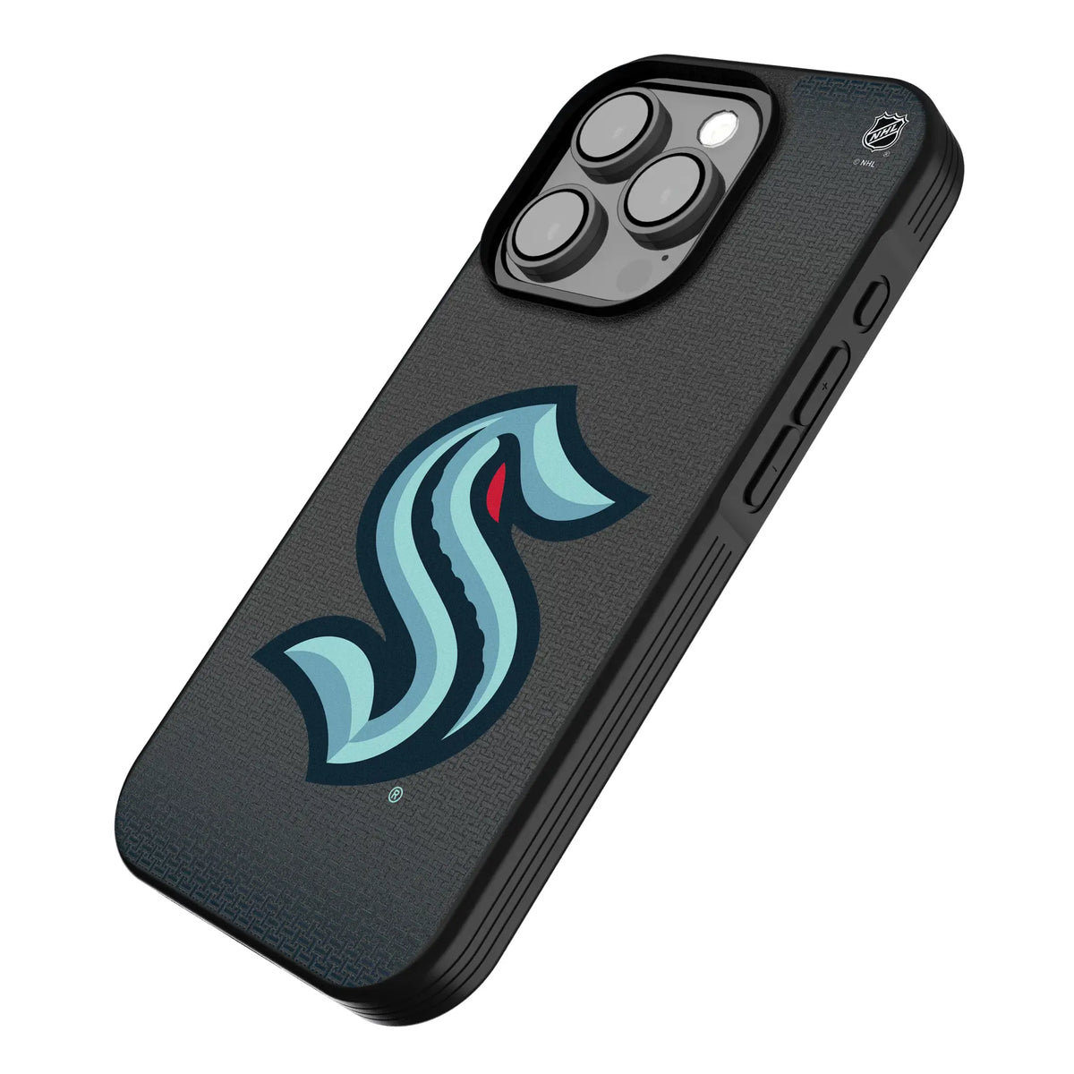Seattle Kraken Linen iPhone Bump Phone Case for Apple iPhone - Isometric View