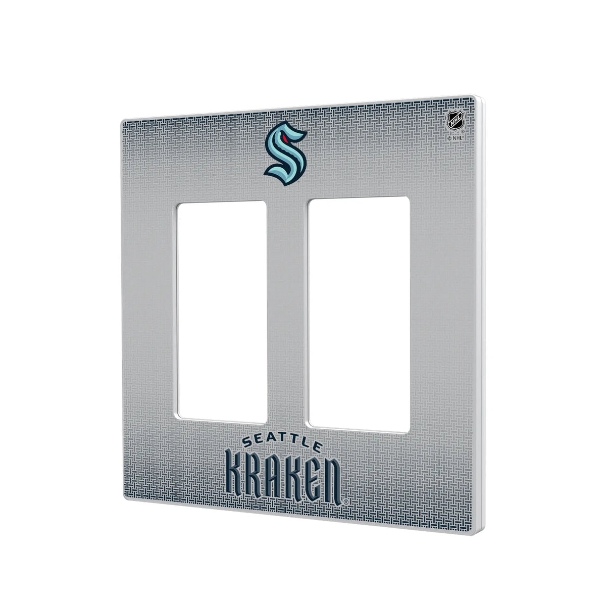 Seattle Kraken Linen Hidden-Screw Light Switch Plate#Style_Double Rocker