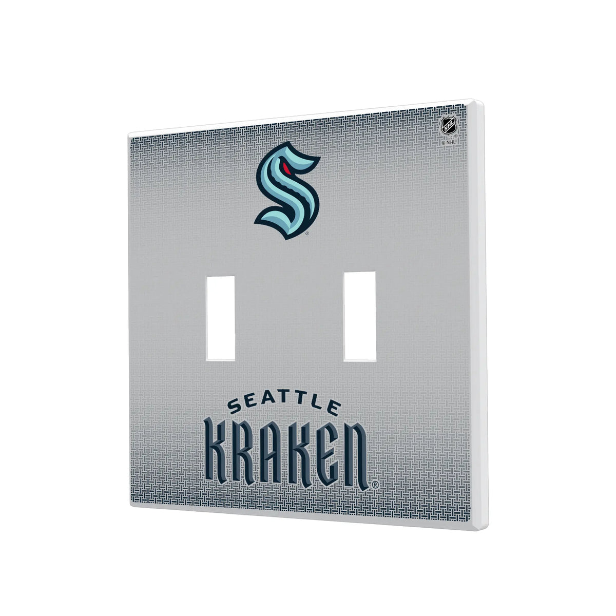 Seattle Kraken Linen Hidden-Screw Light Switch Plate#Style_Double Toggle
