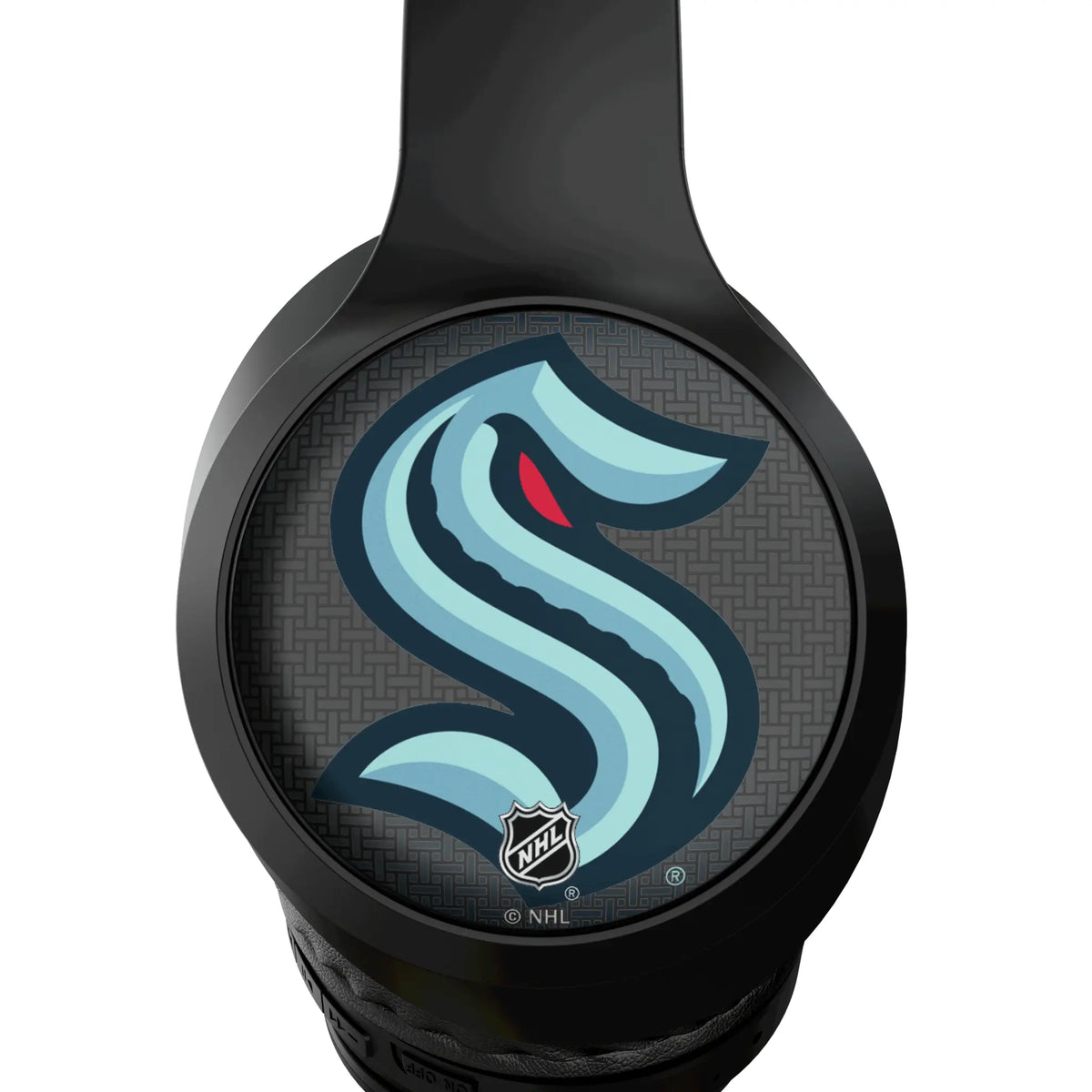 Seattle Kraken Linen Wireless Over-Ear Headphones With Case - Detail
