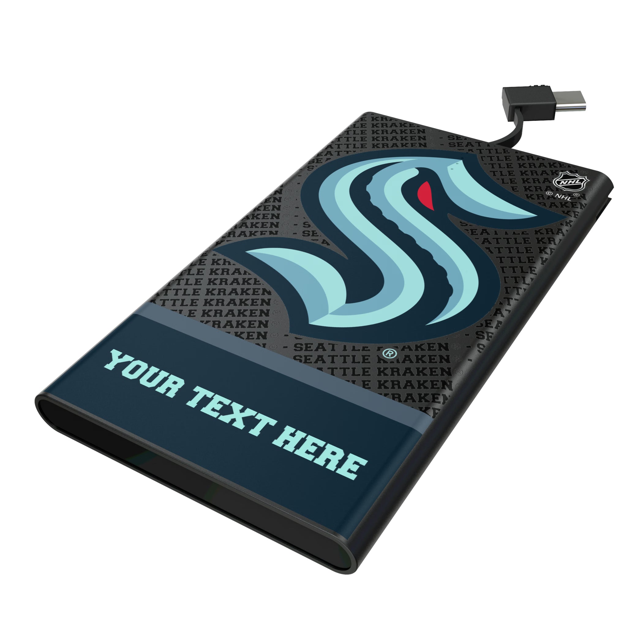 Seattle Kraken Personalized EndZone Plus 5000mAh Flat Powerbank