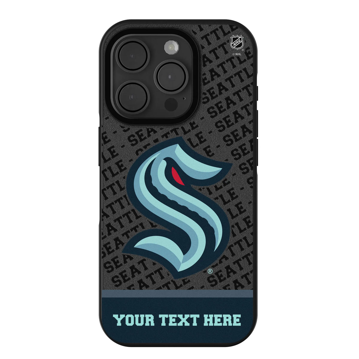Seattle Kraken Personalized EndZone Plus iPhone Bump Phone Case for Apple iPhone