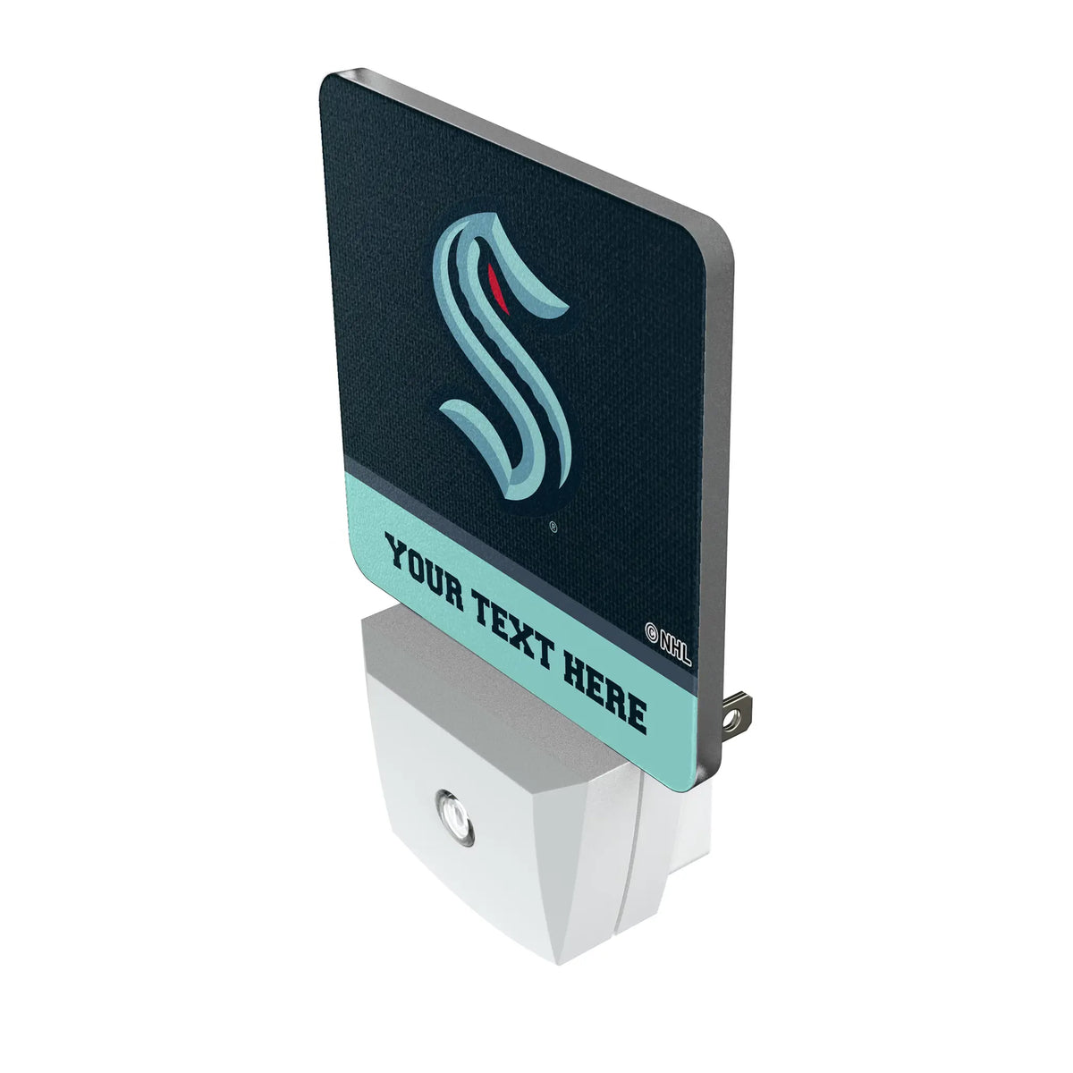 Seattle Kraken Personalized Endzone Solid Night Light 2-Pack - Isometric View