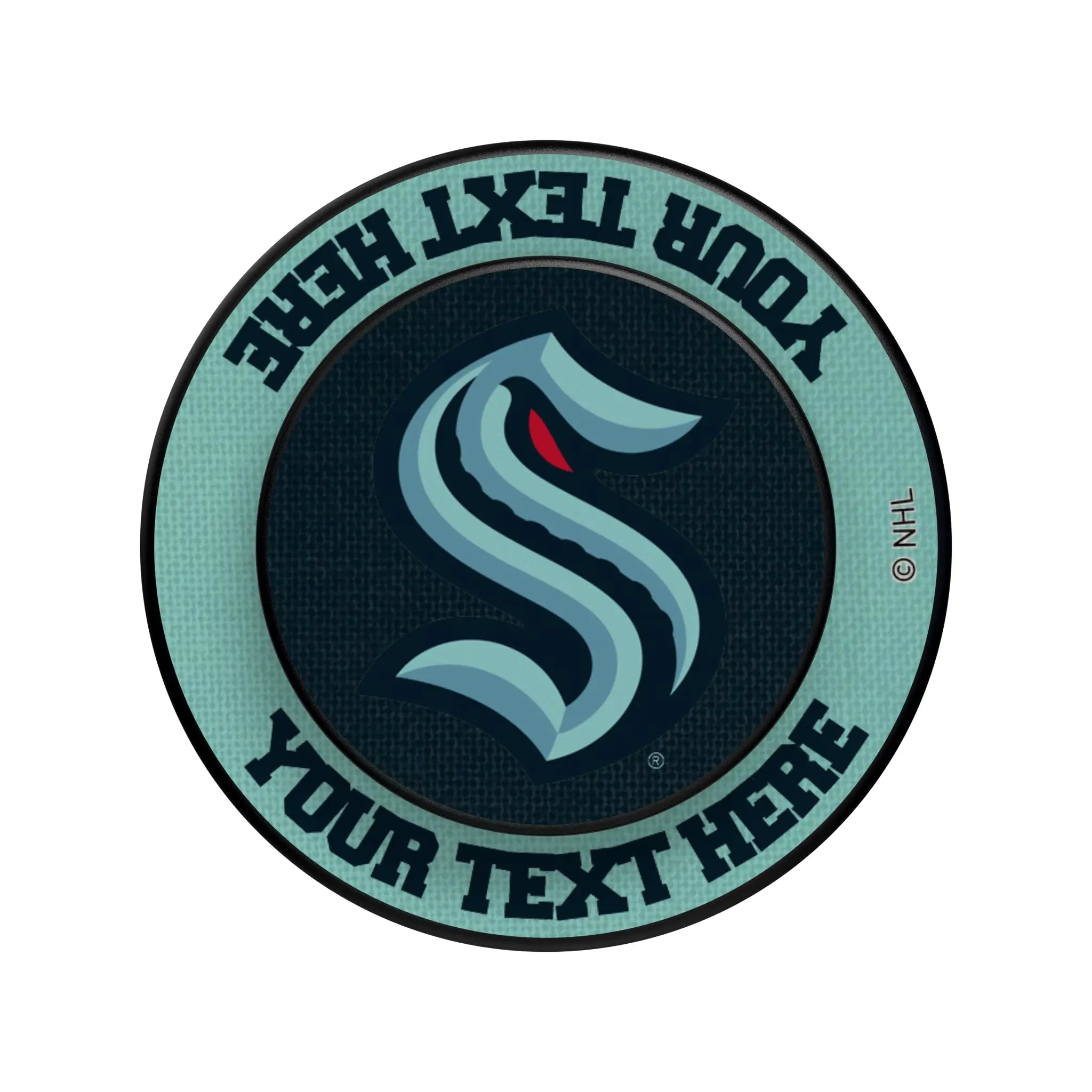 Seattle Kraken Personalized Endzone Solid Popsockets Round Magnetic