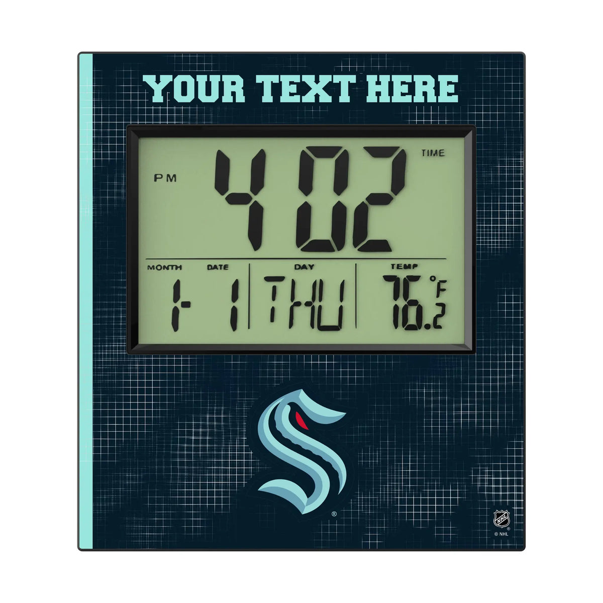 Seattle Kraken Personalized Hatch Wall Clock