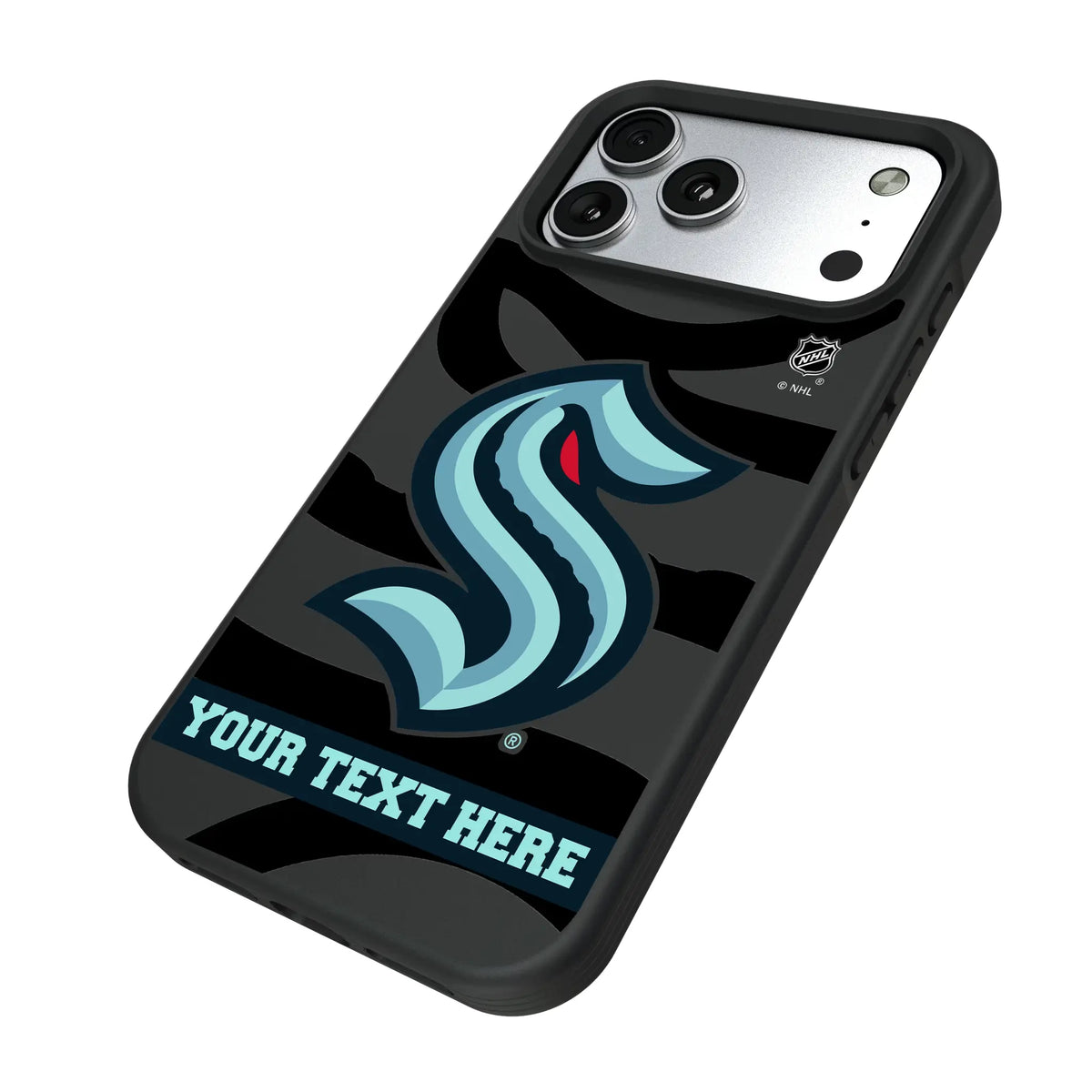Seattle Kraken Personalized Tilt iPhone Bump Phone Case for Apple iPhone - Isometric View#Device_iPhone 17 Pro Max