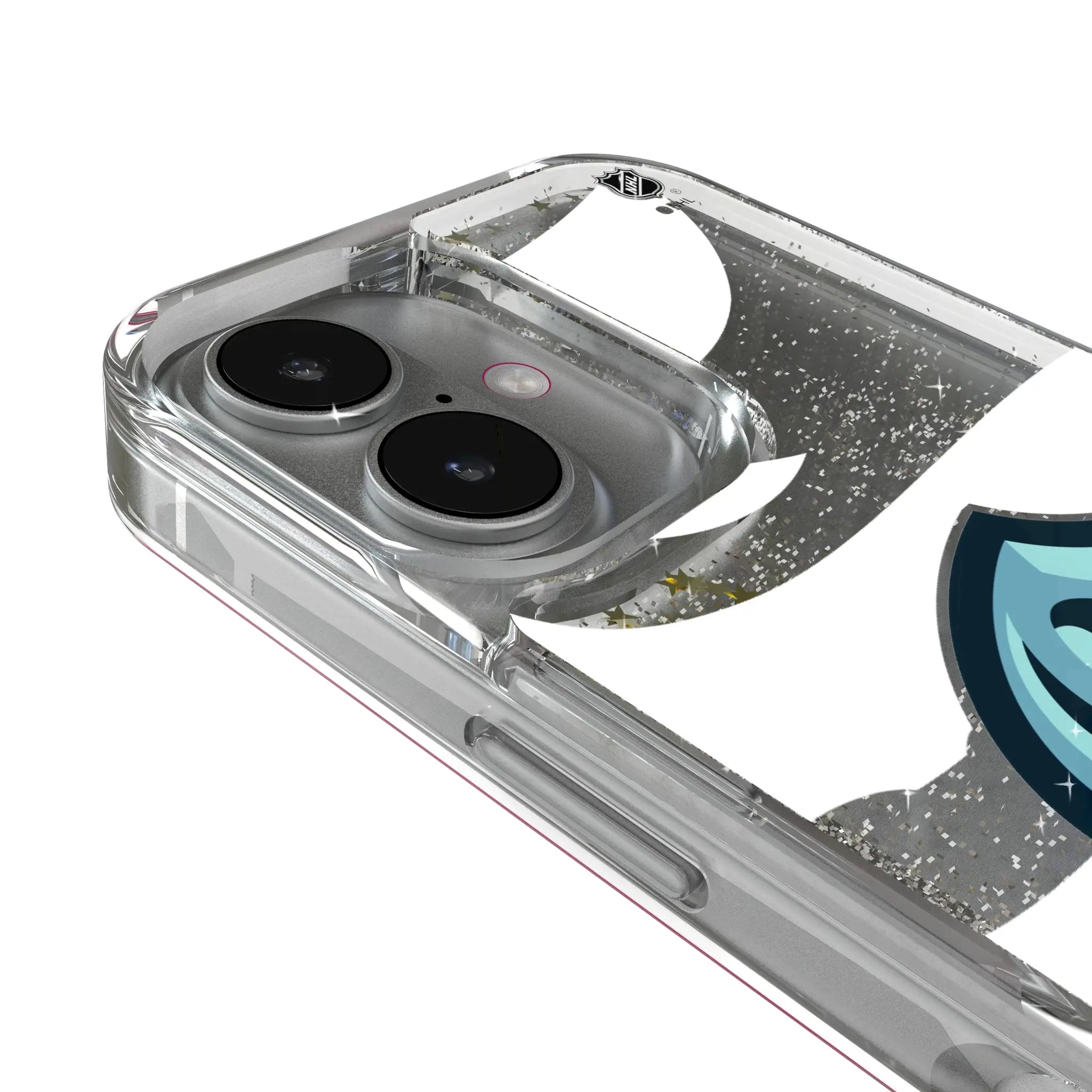Seattle Kraken Personalized Tilt iPhone Glitter Phone Case for Apple iPhone - Detail