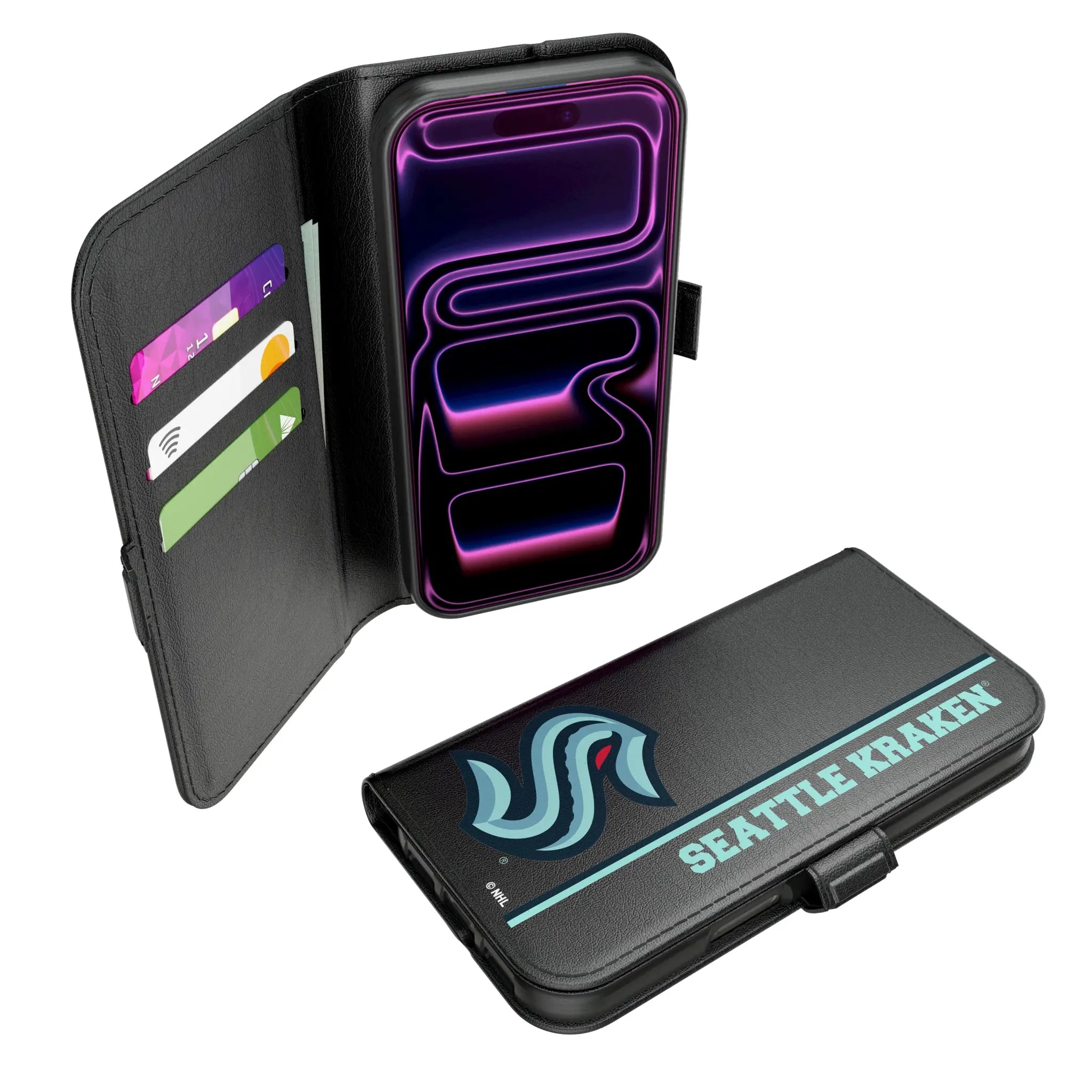 Seattle Kraken Sidebar iPhone Folio Phone Case for Apple iPhone#Device_iPhone 17 Pro