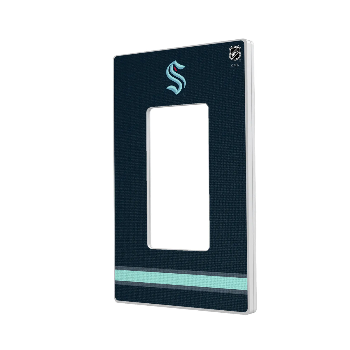 Seattle Kraken Stripe Hidden-Screw Light Switch Plate#Style_Single Rocker