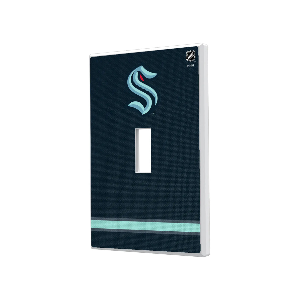 Seattle Kraken Stripe Hidden-Screw Light Switch Plate#Style_Single Toggle