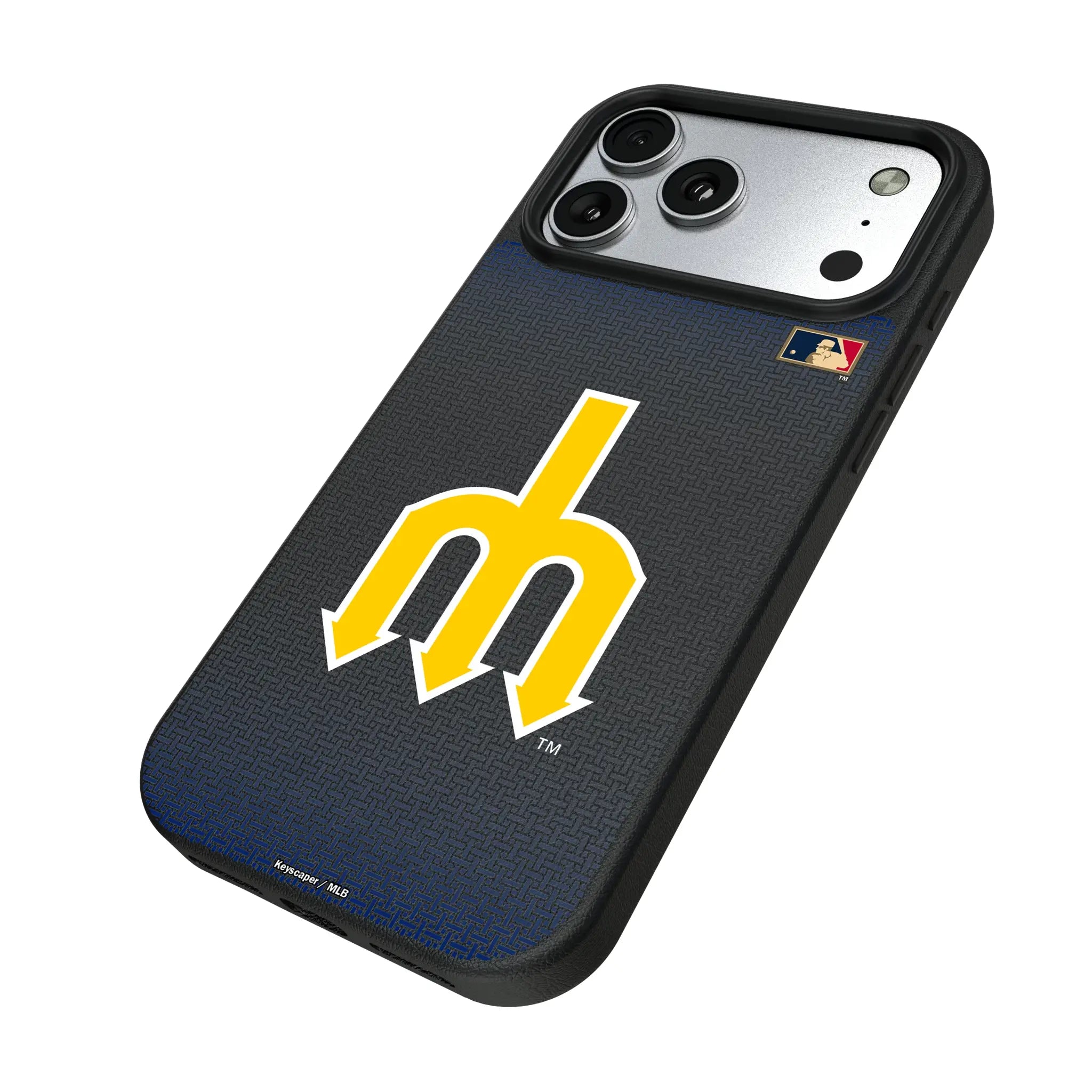 Seattle Mariners 1977-1980 - Cooperstown Collection Linen iPhone MagSafe Compatible Phone Case for Apple iPhone - Isometric View#Device_iPhone 17 Pro Max