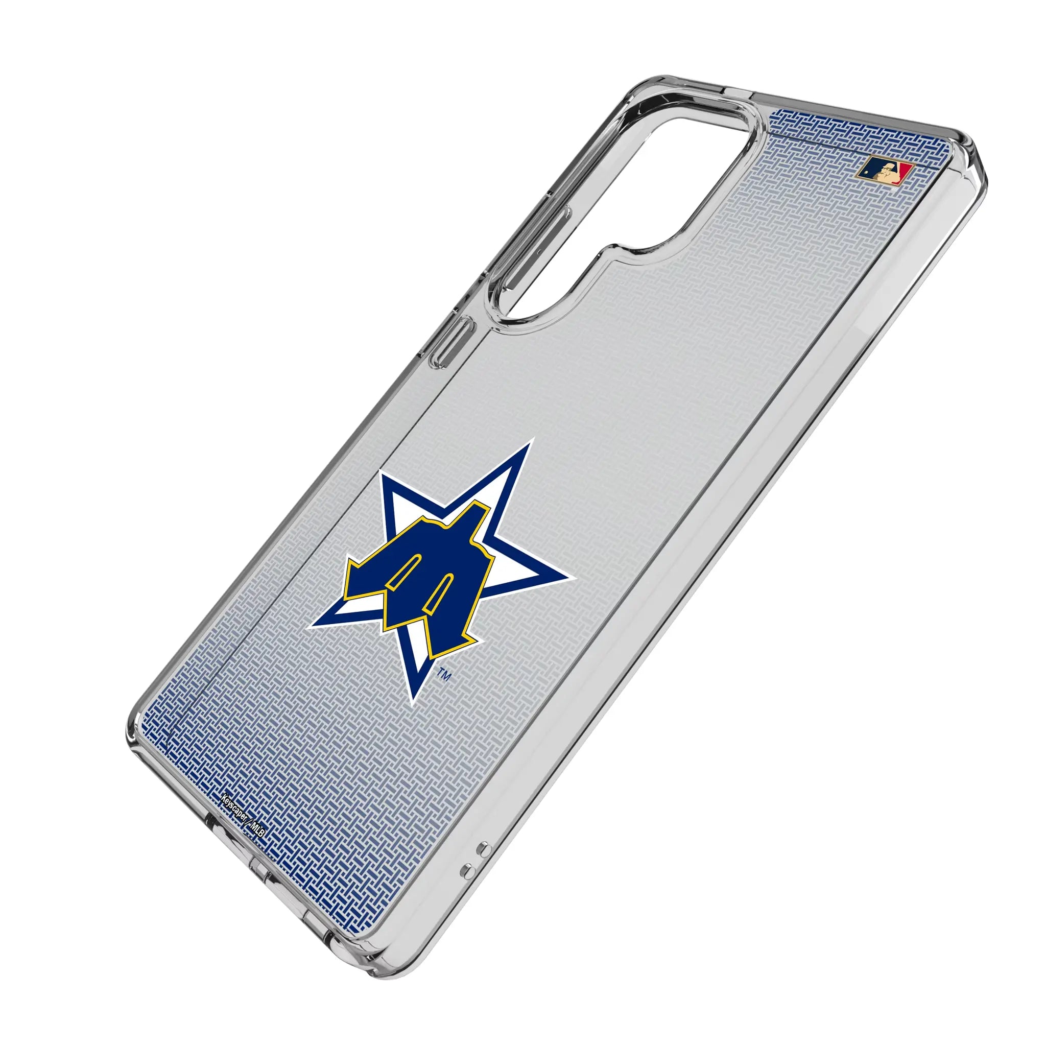 Seattle Mariners 1981-1986 - Cooperstown Collection Linen Galaxy Clear Phone Case for Samsung Galaxy - Isometric View#Device_Galaxy S25 Ultra