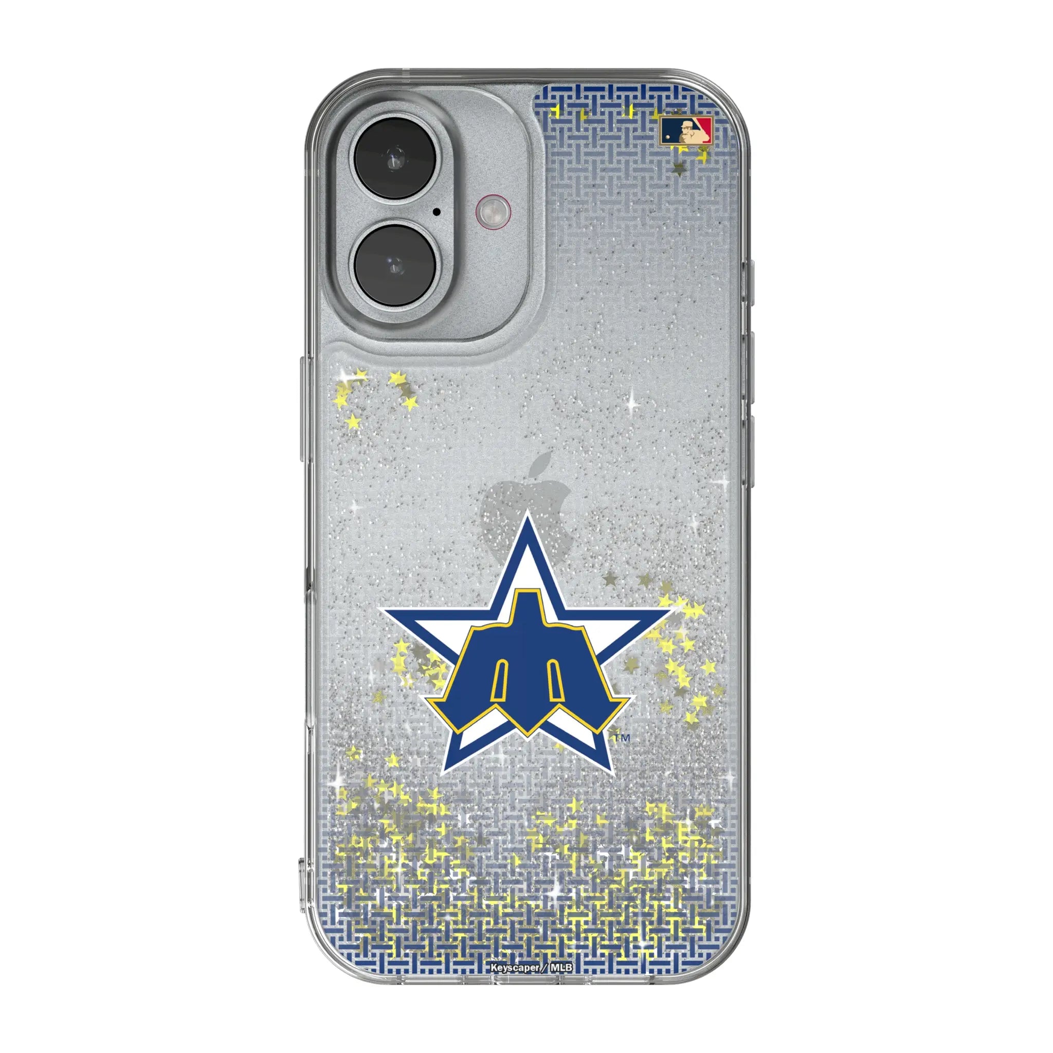 Seattle Mariners 1981-1986 - Cooperstown Collection Linen iPhone Glitter Phone Case for Apple iPhone