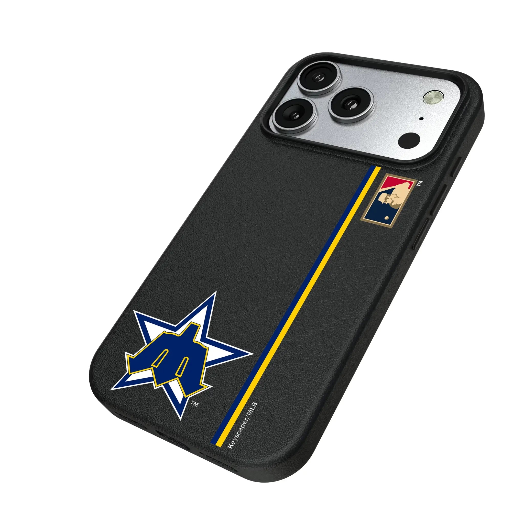 Seattle Mariners 1981-1986 - Cooperstown Collection Sidebar iPhone MagSafe Compatible Phone Case for Apple iPhone - Isometric View#Device_iPhone 17 Pro