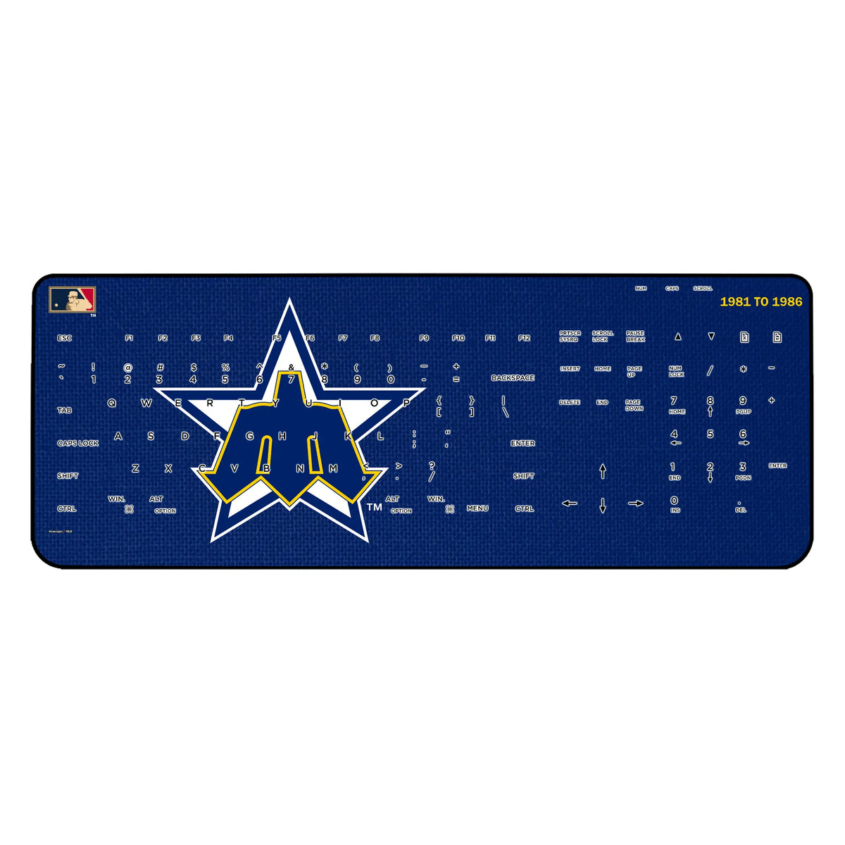 Seattle Mariners 1981-1986 - Cooperstown Collection Solid Wireless USB Keyboard