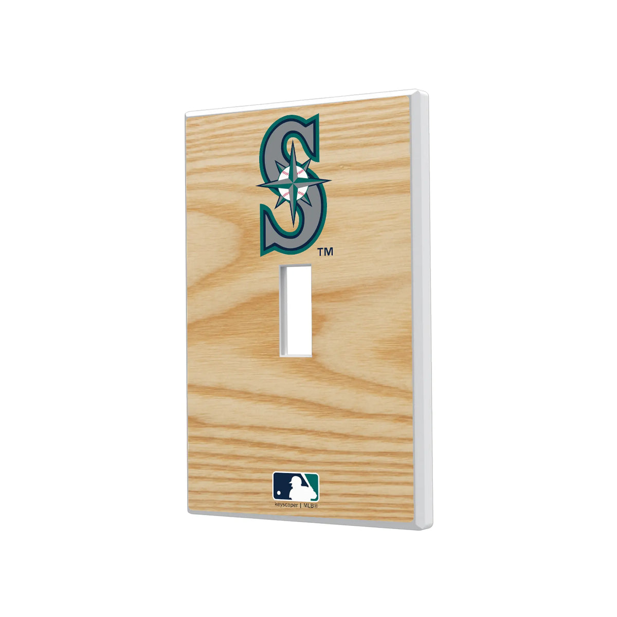 Seattle Mariners Baseball Bat Hidden-Screw Light Switch Plate#Style_Single Toggle