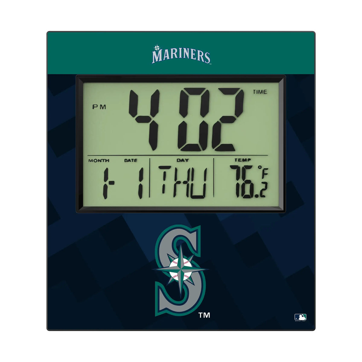 Seattle Mariners Color Block Wall Clock