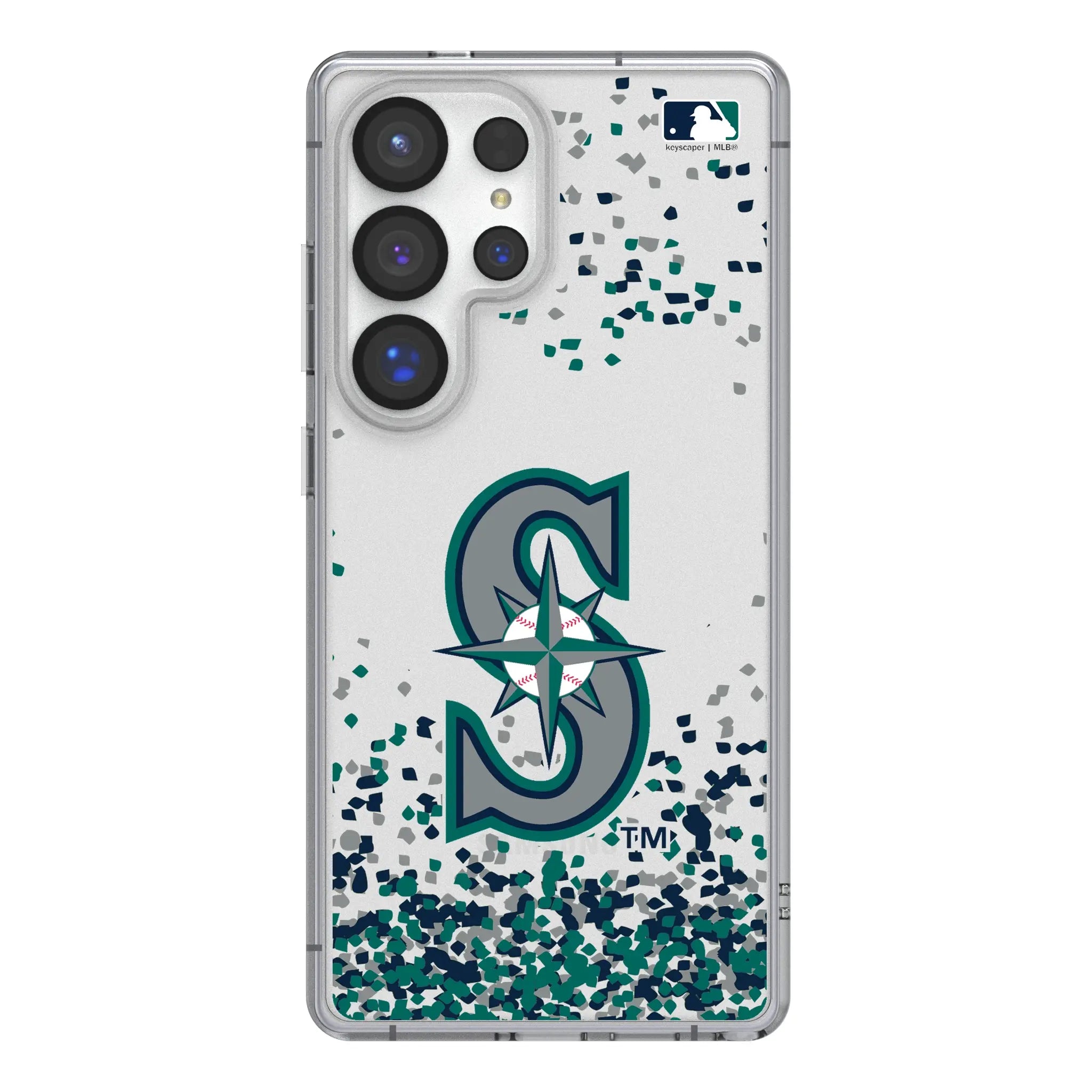 Seattle Mariners Confetti Galaxy Clear Phone Case for Samsung Galaxy#Device_Galaxy S25 Ultra