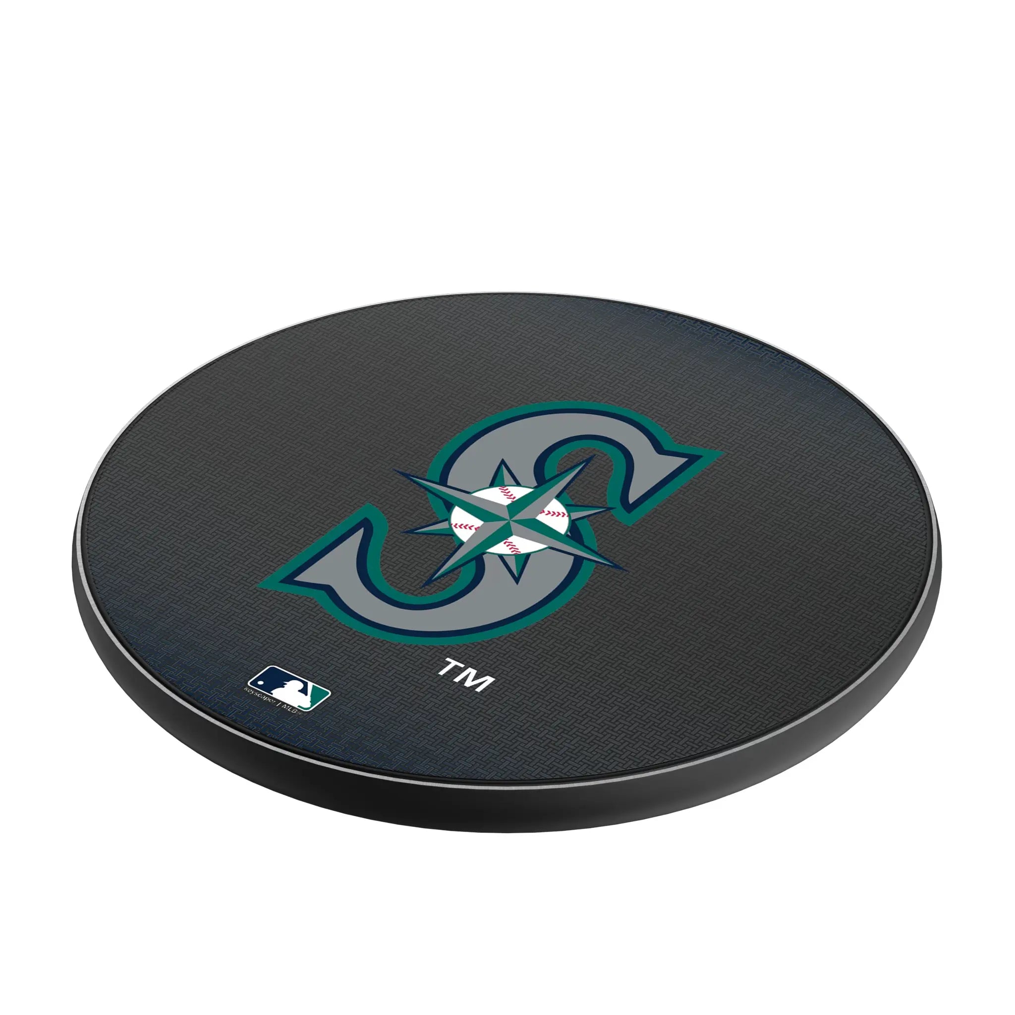 Seattle Mariners Linen 15-Watt Wireless Charger - Isometric View