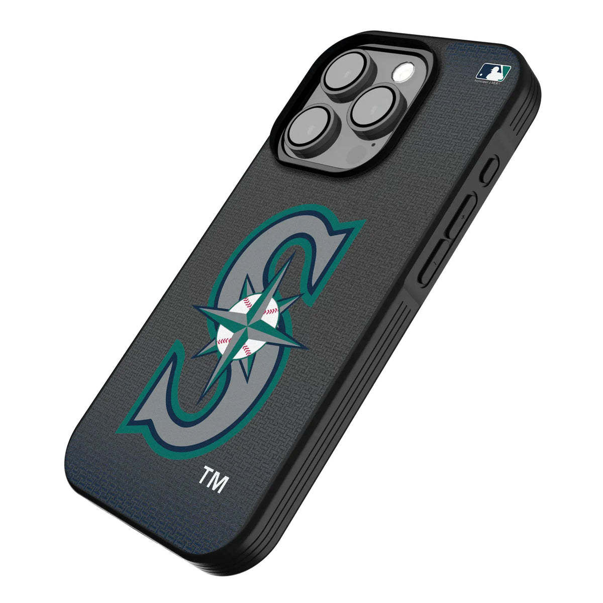 Seattle Mariners Linen iPhone Bump Phone Case for Apple iPhone - Isometric View