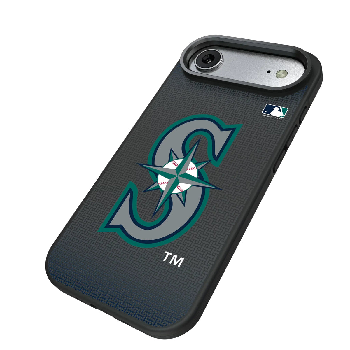 Seattle Mariners Linen iPhone Bump Phone Case for Apple iPhone - Isometric View#Device_iPhone Air