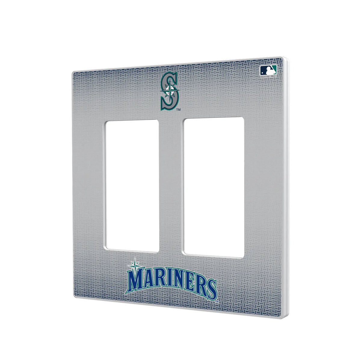 Seattle Mariners Linen Hidden-Screw Light Switch Plate#Style_Double Rocker