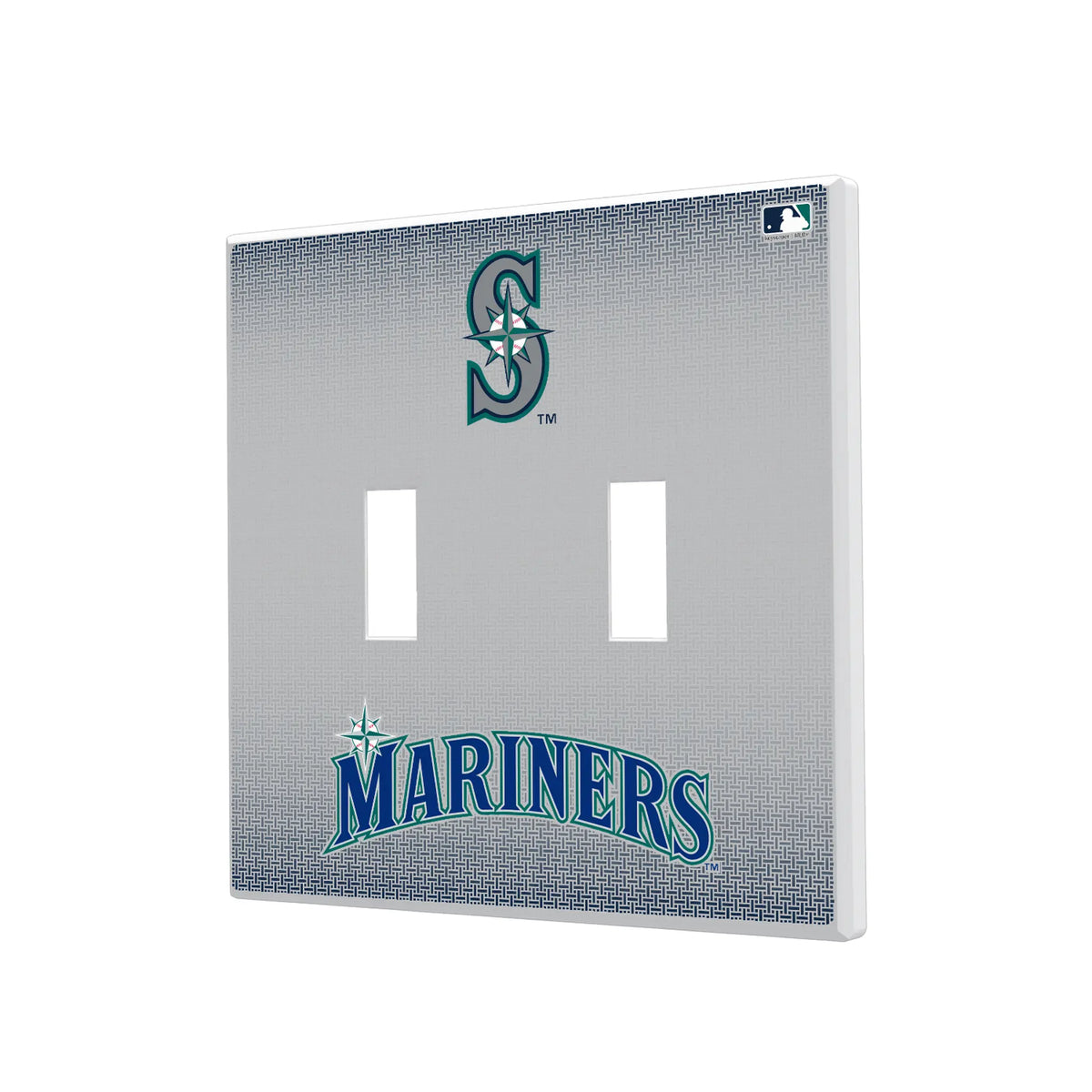 Seattle Mariners Linen Hidden-Screw Light Switch Plate#Style_Double Toggle