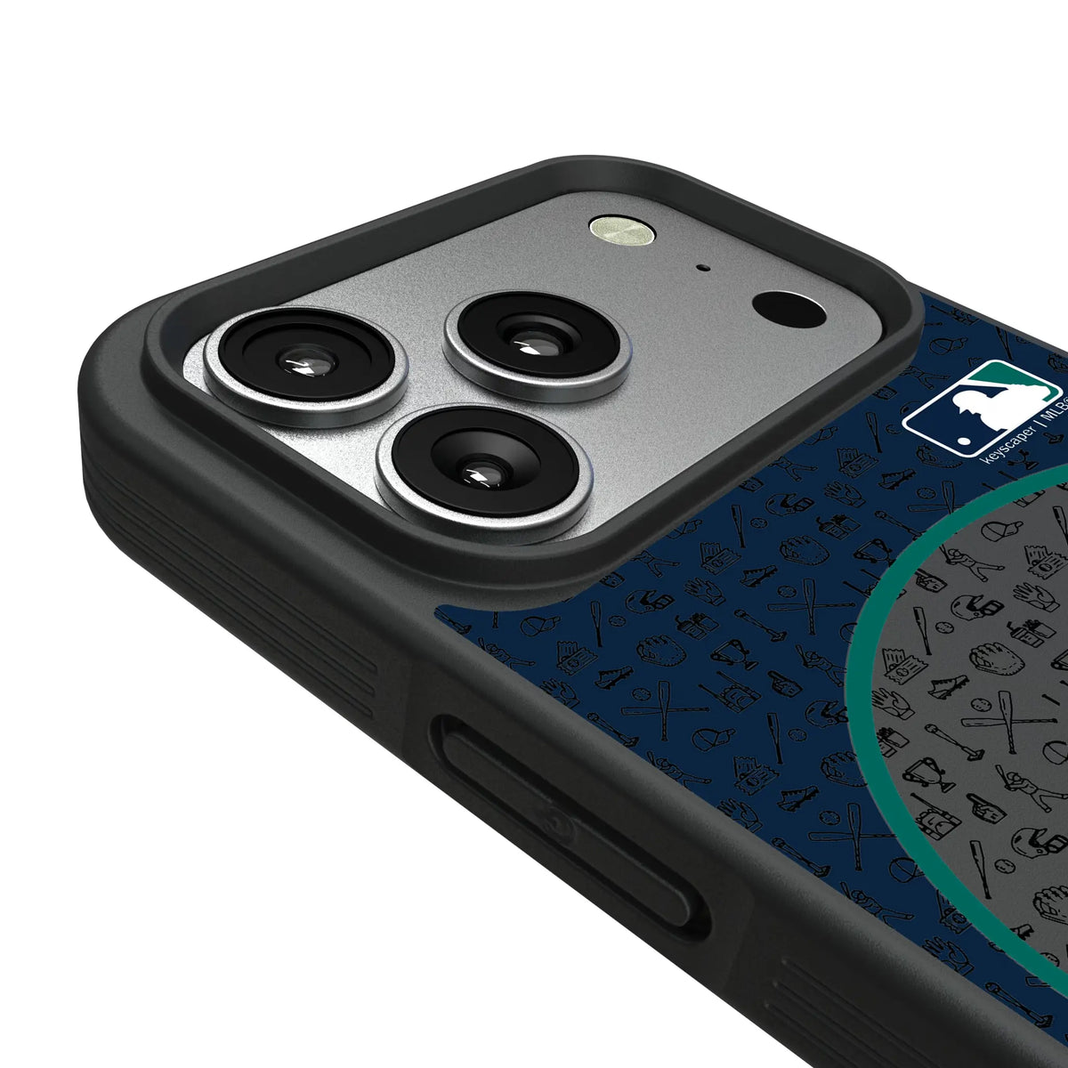 Seattle Mariners Personalized Circle iPhone Bump Phone Case for Apple iPhone - Detail#Device_iPhone 17 Pro