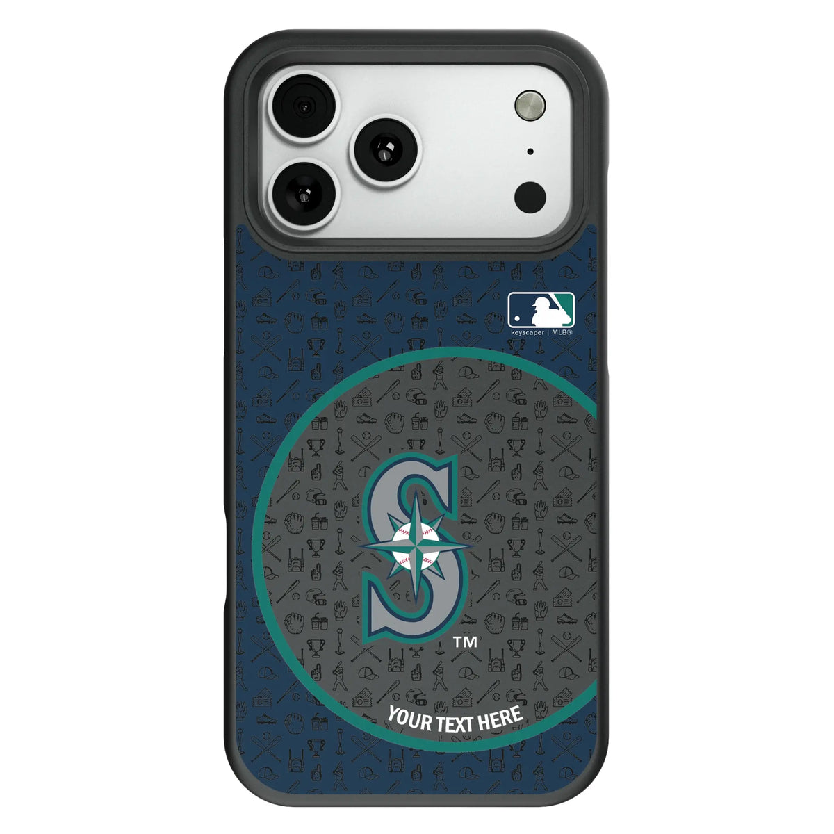 Seattle Mariners Personalized Circle Bump Phone Case for Apple iPhone