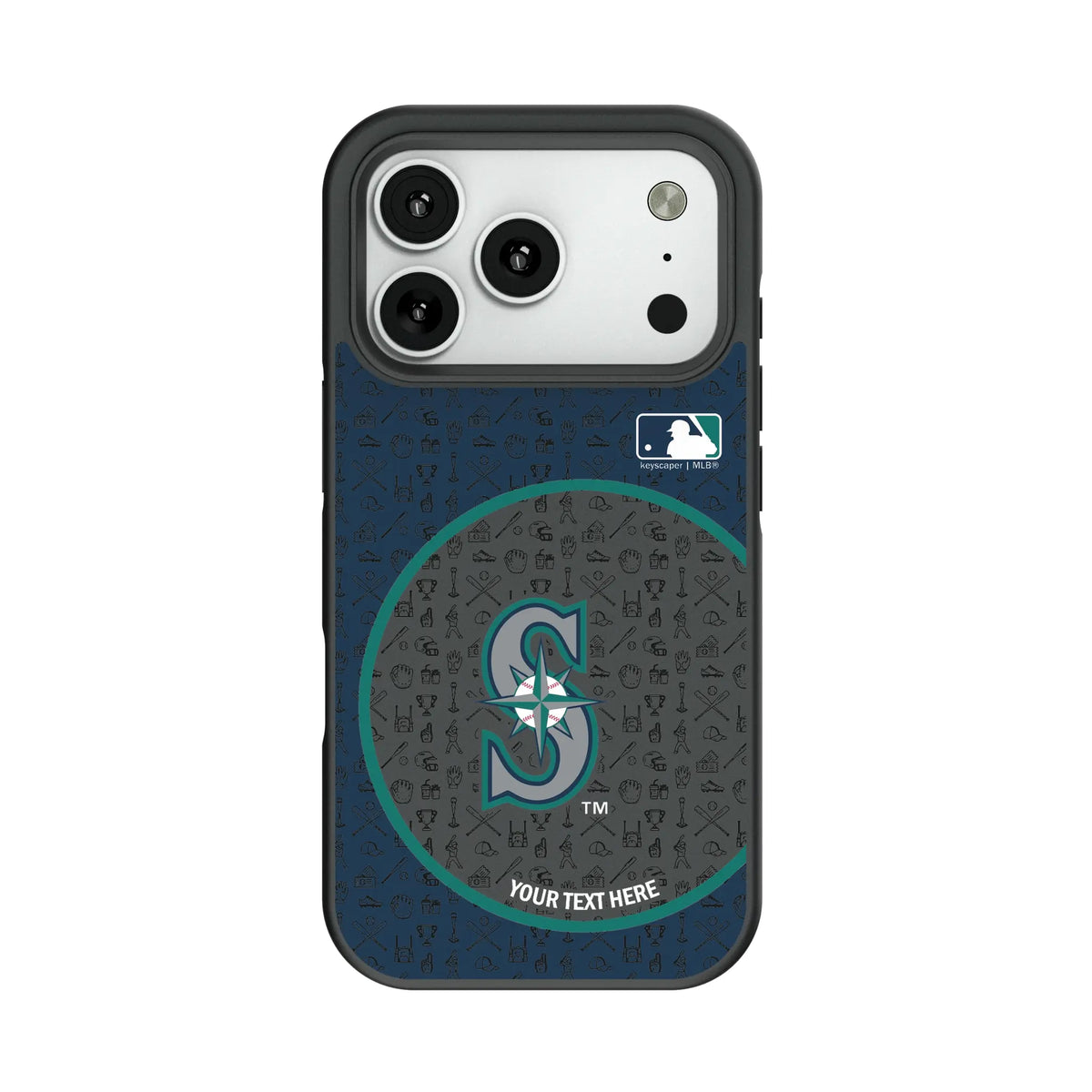 Seattle Mariners Personalized Circle Bump Phone Case for Apple iPhone