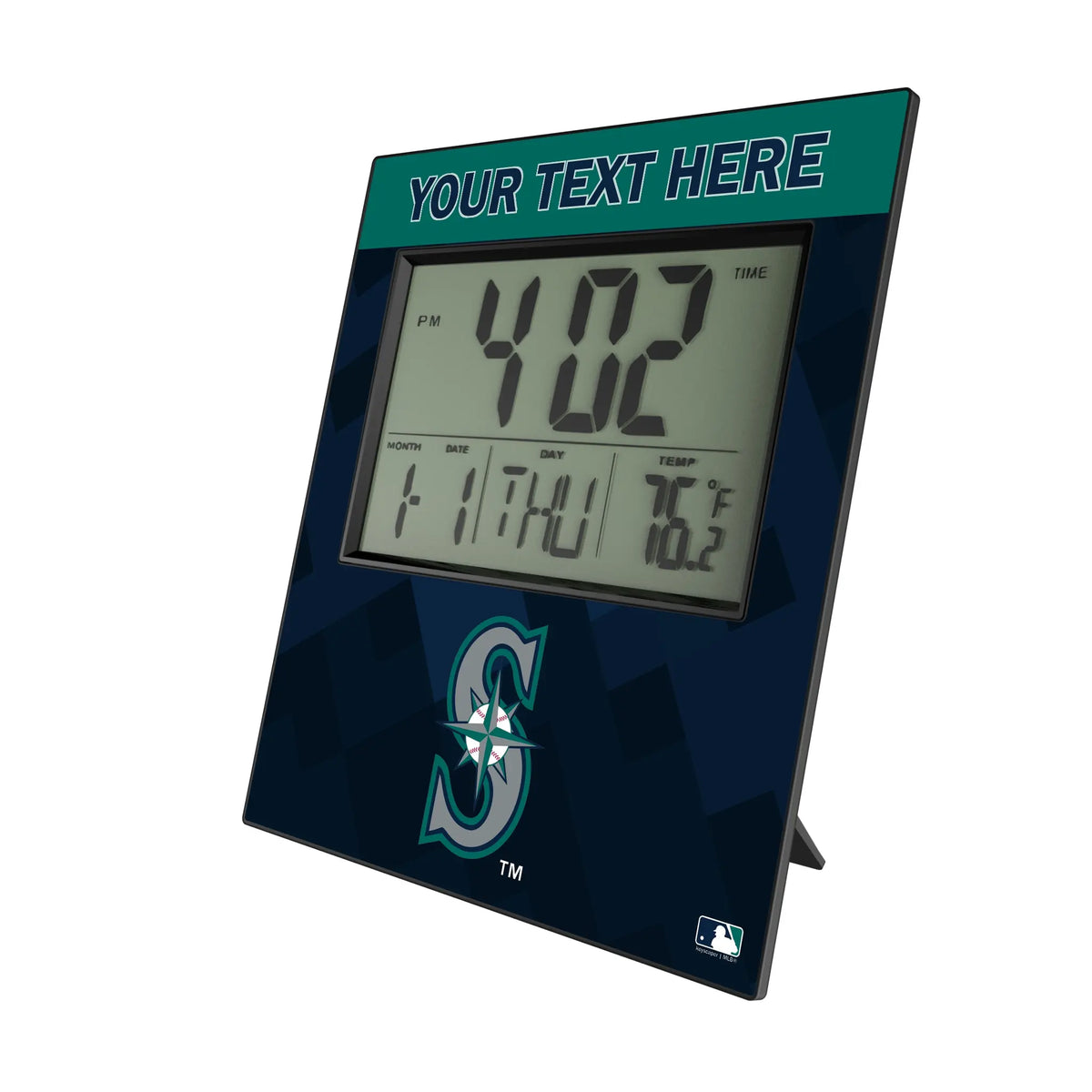 Seattle Mariners Personalized Color Block Wall Clock