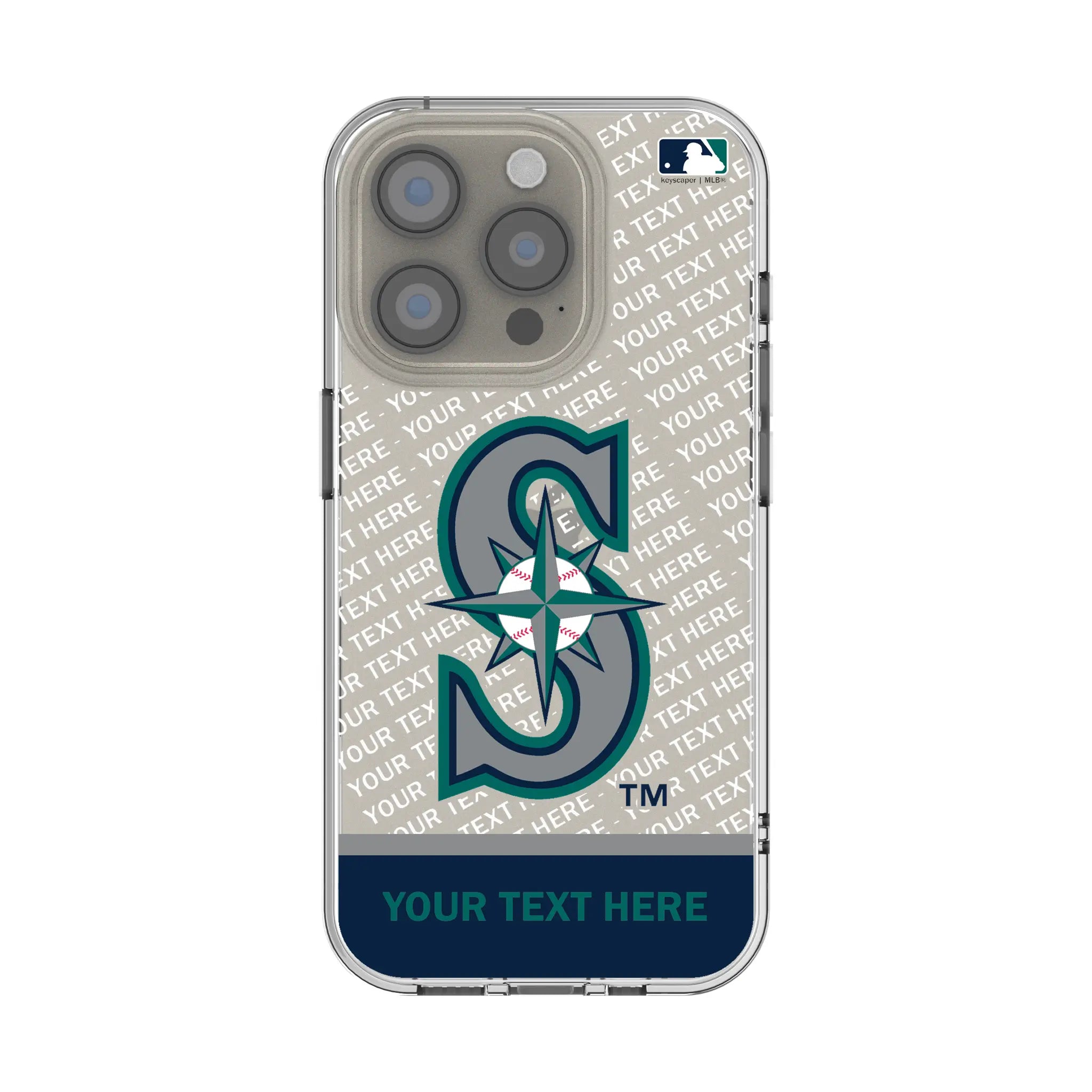 Seattle Mariners Personalized EndZone Plus iPhone Clear Phone Case for Apple iPhone