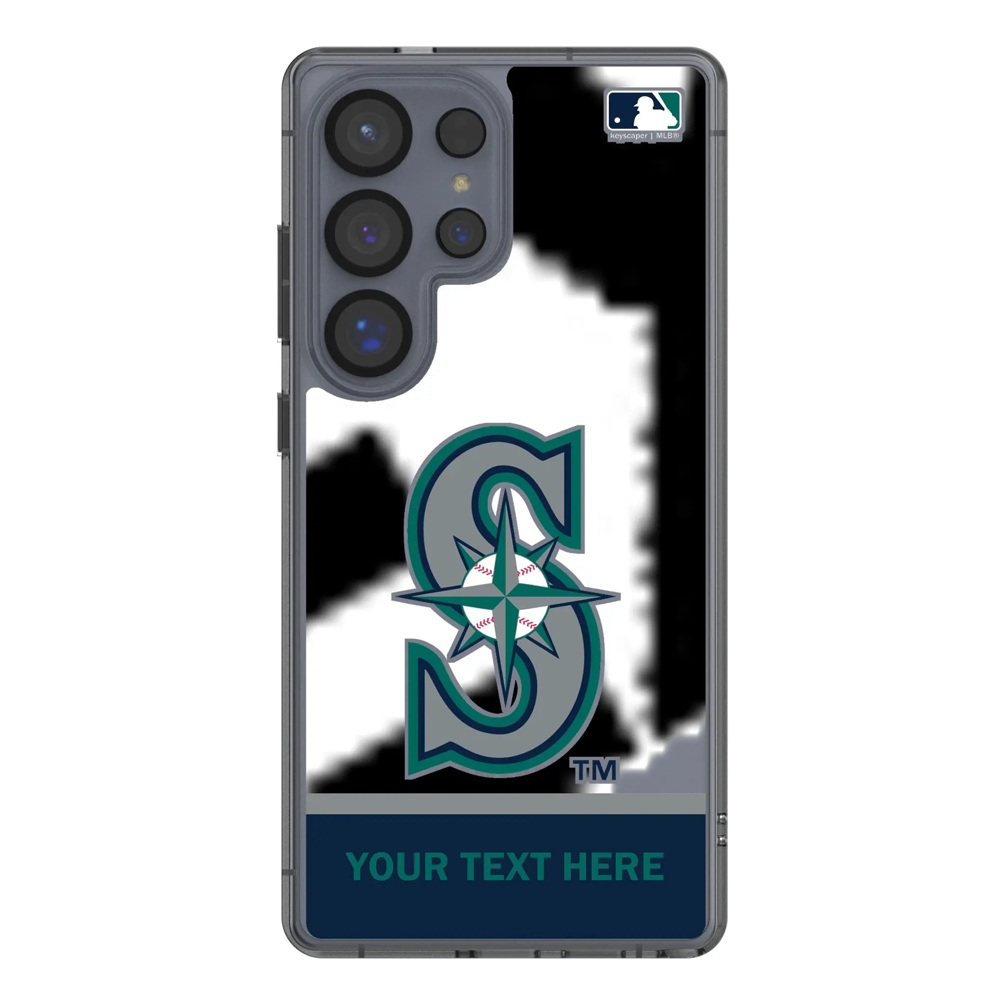 Seattle Mariners Personalized EndZone Plus Galaxy Clear Phone Case for Samsung Galaxy#Device_Galaxy S25 Ultra