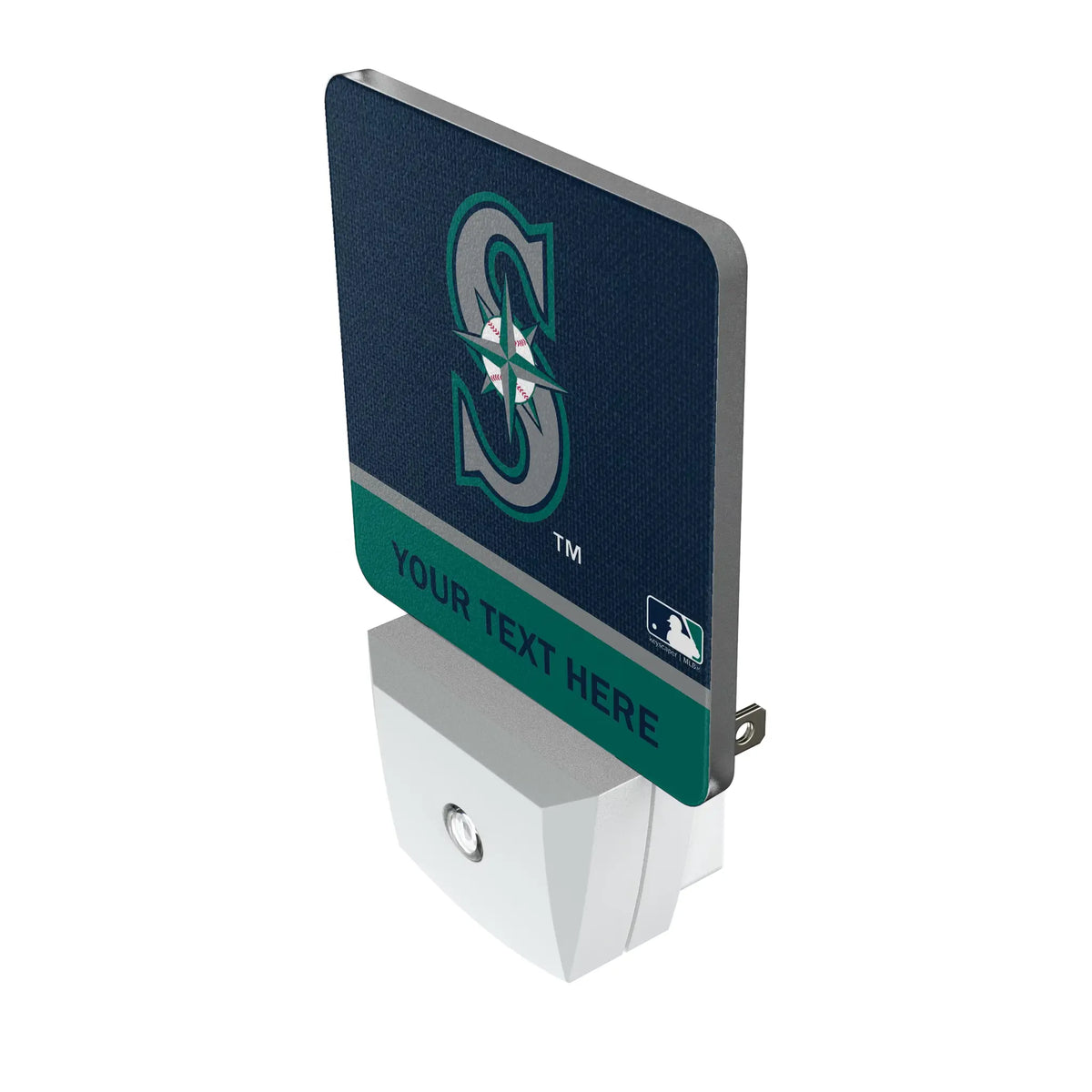 Seattle Mariners Personalized Endzone Solid Night Light 2-Pack - Isometric View