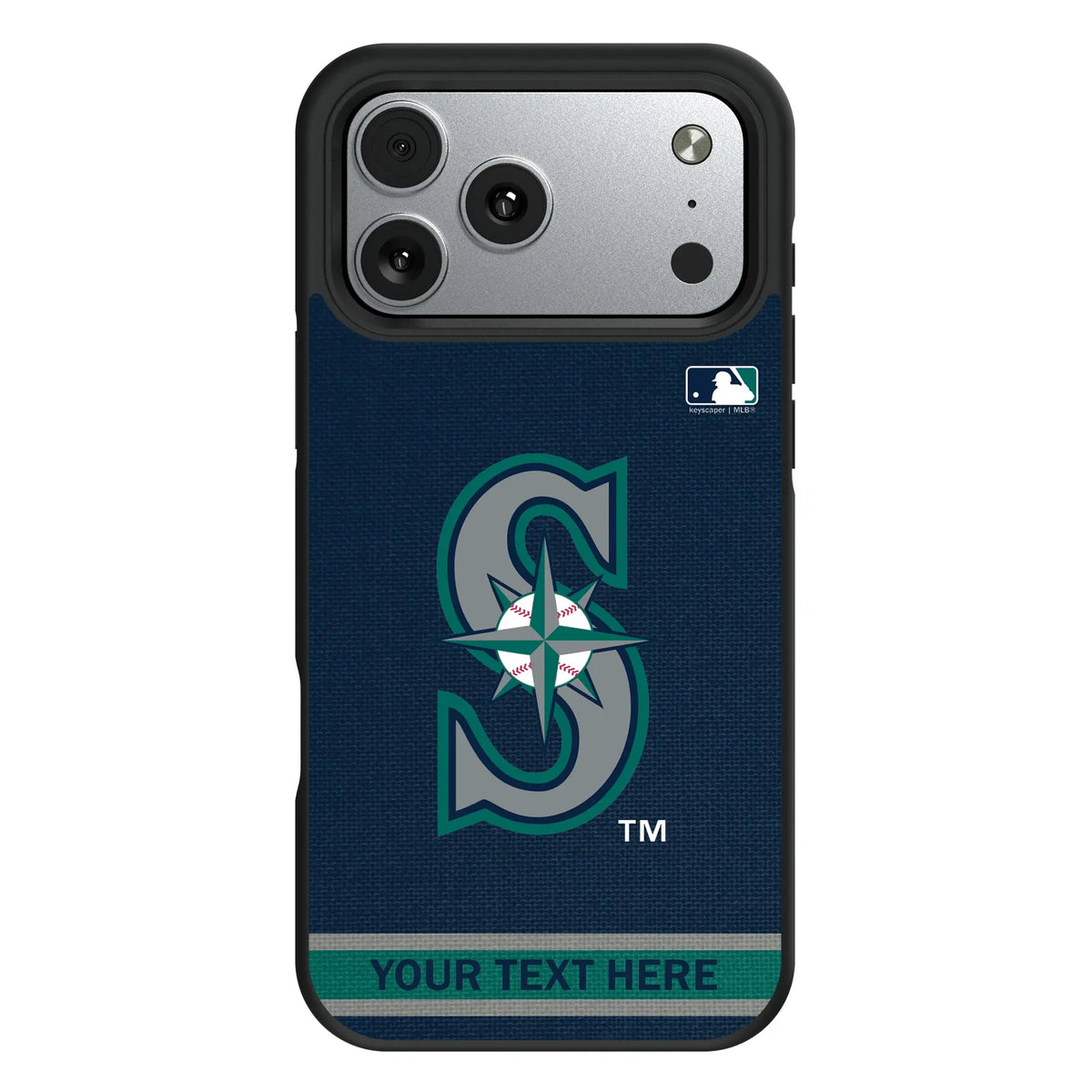 Seattle Mariners Personalized Stripe iPhone Bump Phone Case for Apple iPhone#Device_iPhone 17 Pro Max