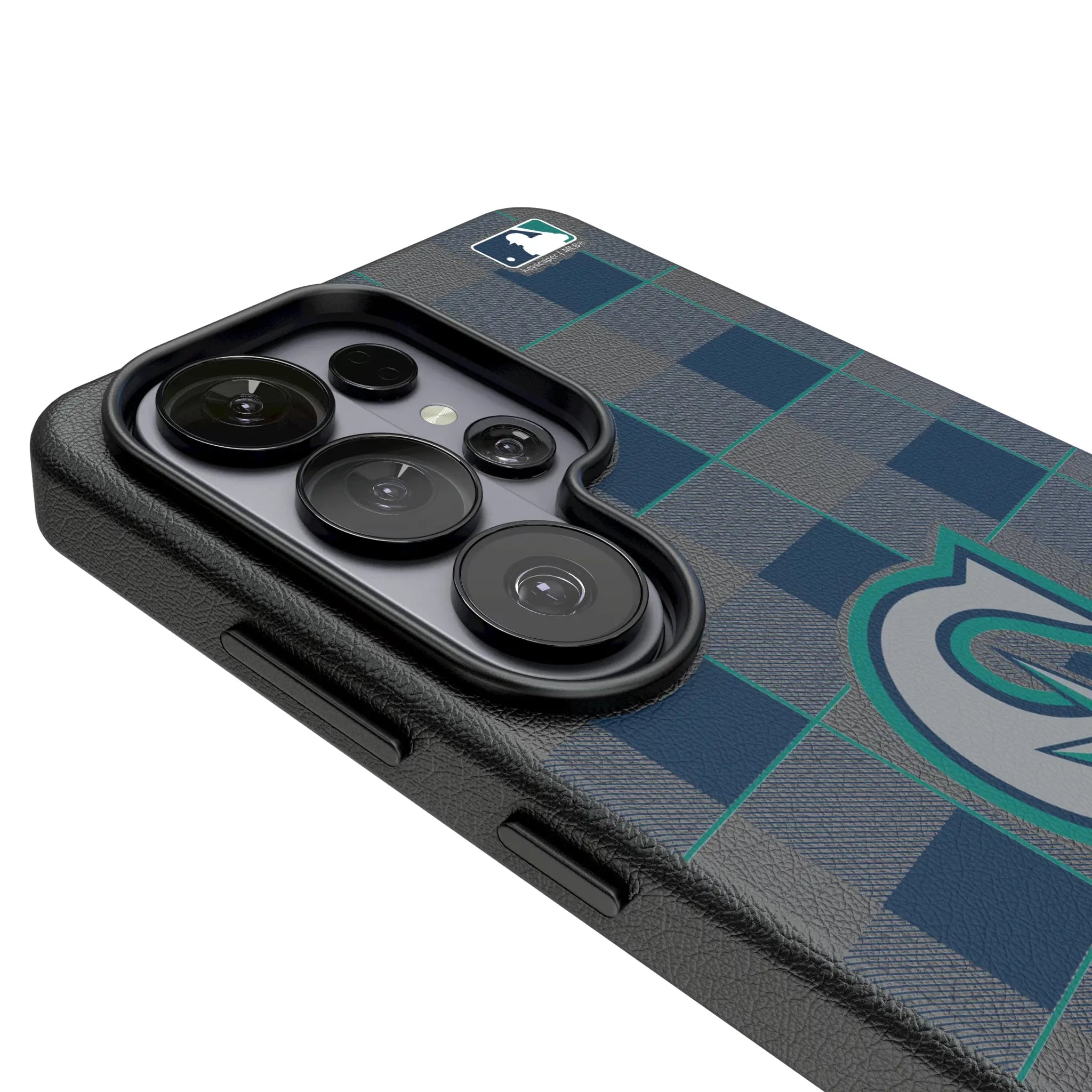 Seattle Mariners Plaid Galaxy MagSafe Compatible Phone Case for Samsung Galaxy - Detail#Device_Galaxy S26 Ultra