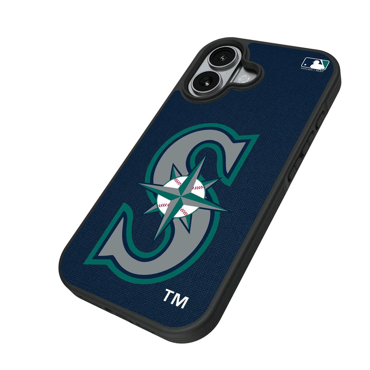 Seattle Mariners Solid iPhone Bump Phone Case for Apple iPhone - Isometric View#Device_iPhone 17