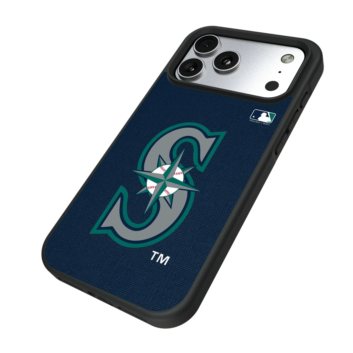 Seattle Mariners Solid iPhone Bump Phone Case for Apple iPhone - Isometric View#Device_iPhone 17 Pro Max