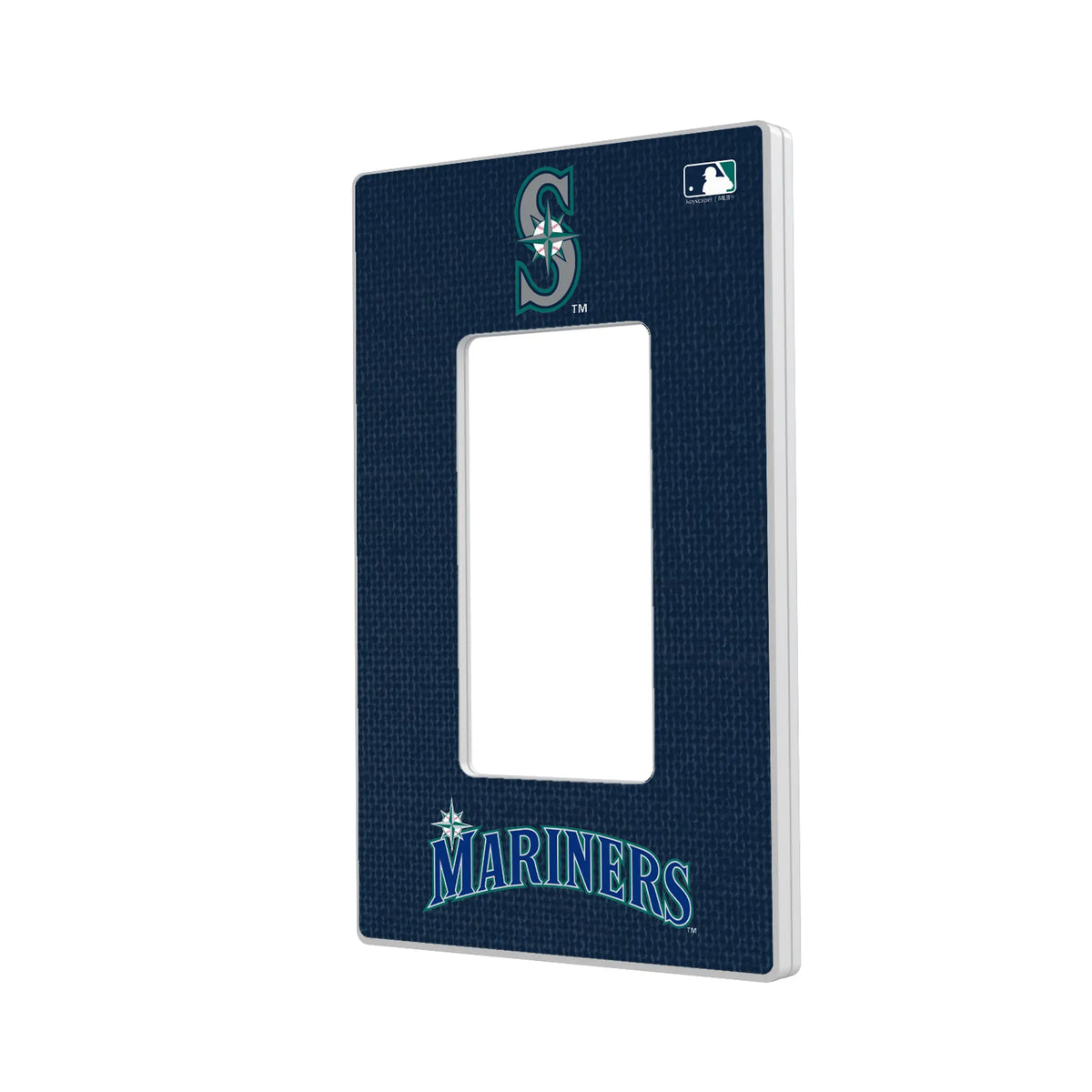 Seattle Mariners Solid Hidden-Screw Light Switch Plate#Style_Single Rocker