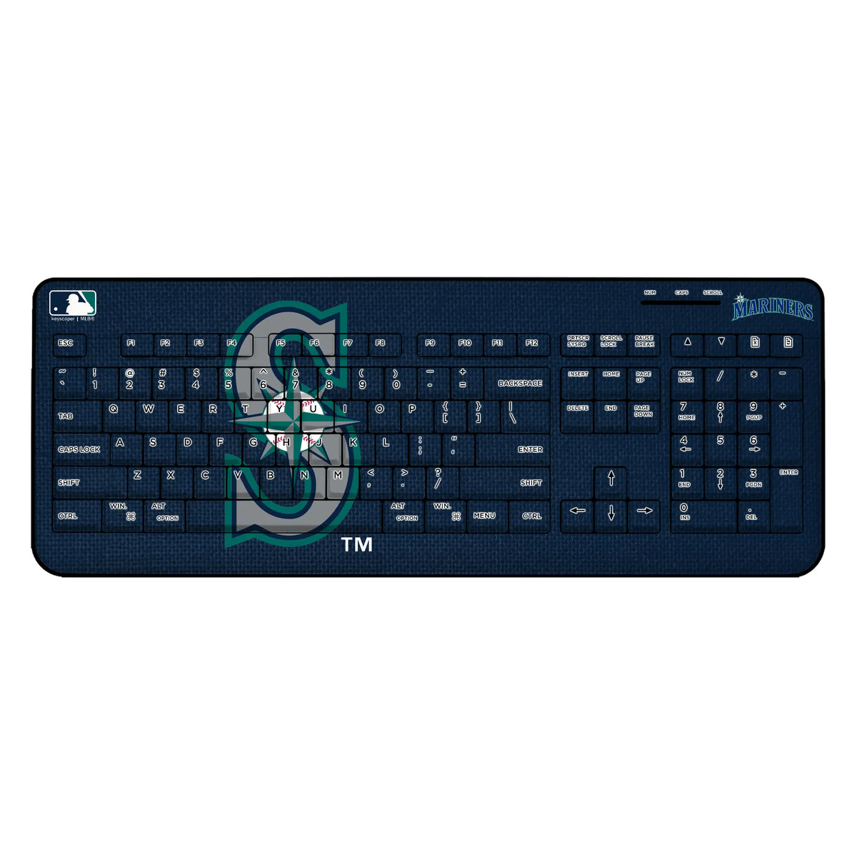 Seattle Mariners Solid Wireless USB Keyboard