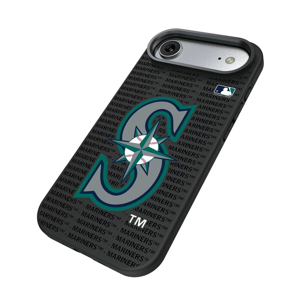 Seattle Mariners Text Backdrop iPhone Bump Phone Case for Apple iPhone - Isometric View#Device_iPhone Air