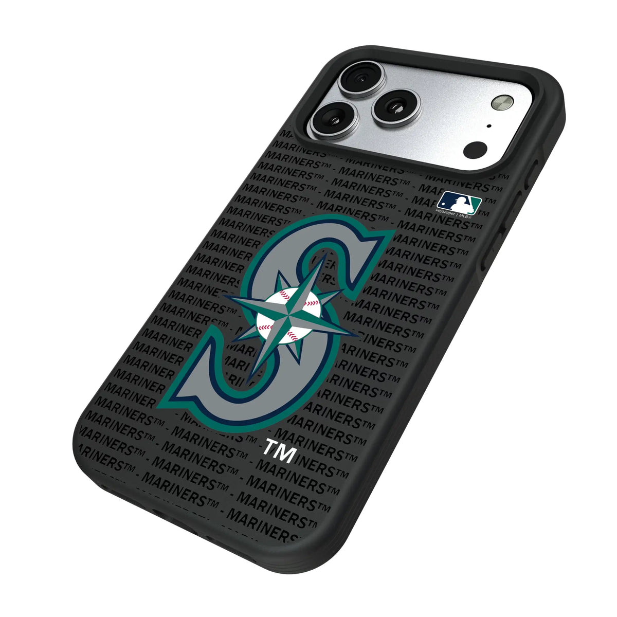 Seattle Mariners Text Backdrop iPhone Bump Phone Case for Apple iPhone - Isometric View#Device_iPhone 17 Pro Max