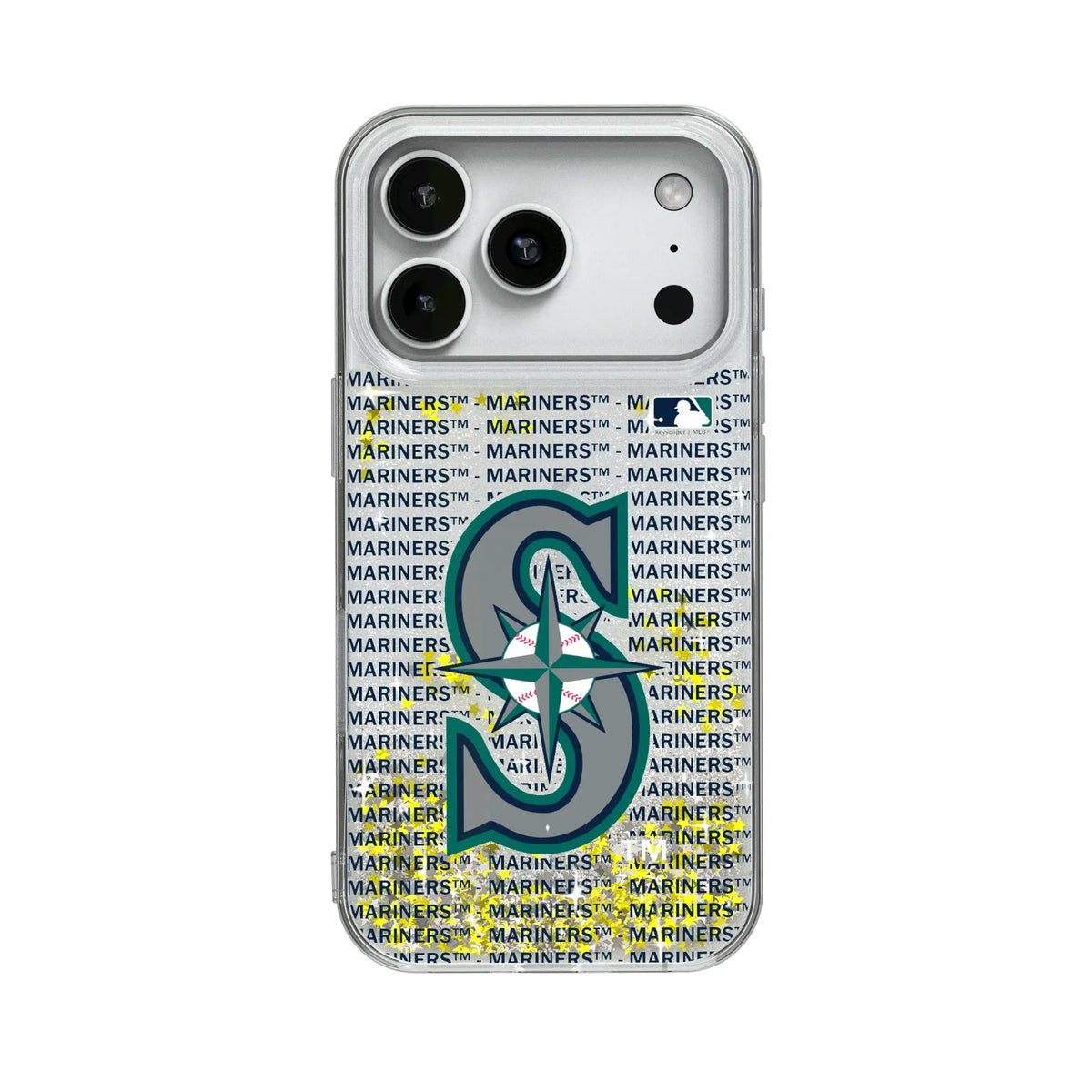 Seattle Mariners Text Backdrop Glitter Phone Case for Apple iPhone